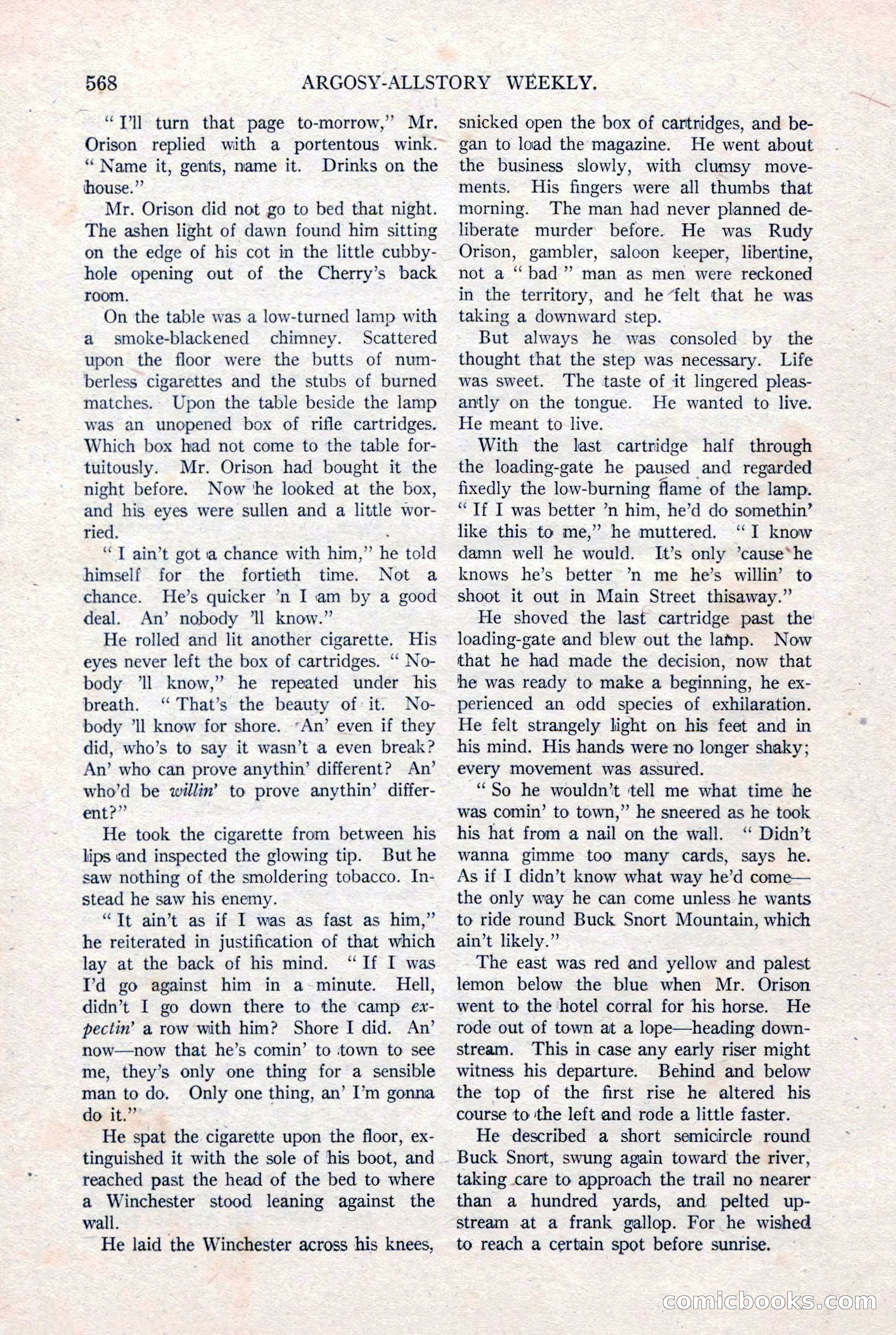 Argosy All-Story Weekly, January 15, 1921 — page 146 of 160