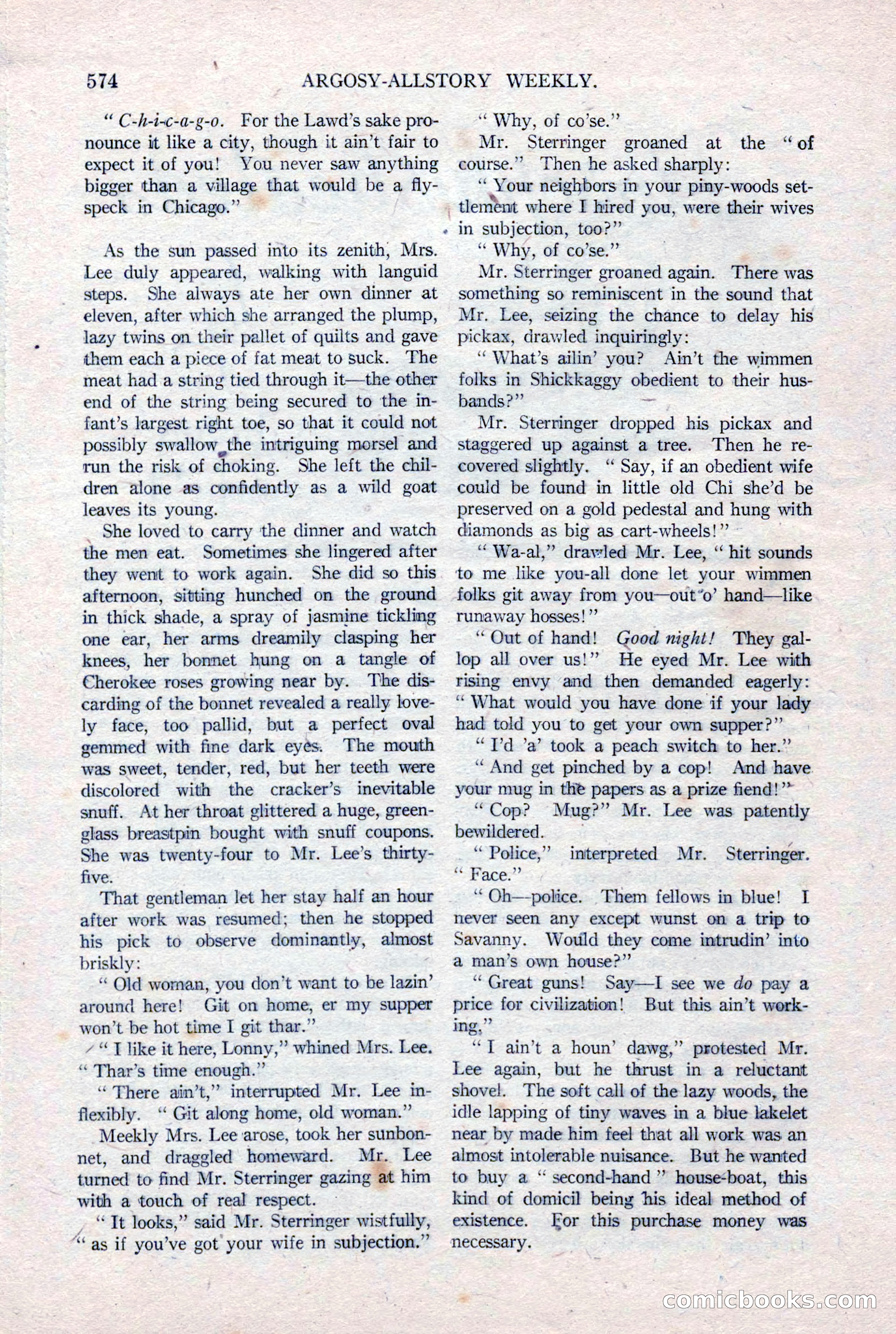 Argosy All-Story Weekly, January 15, 1921 — page 152 of 160