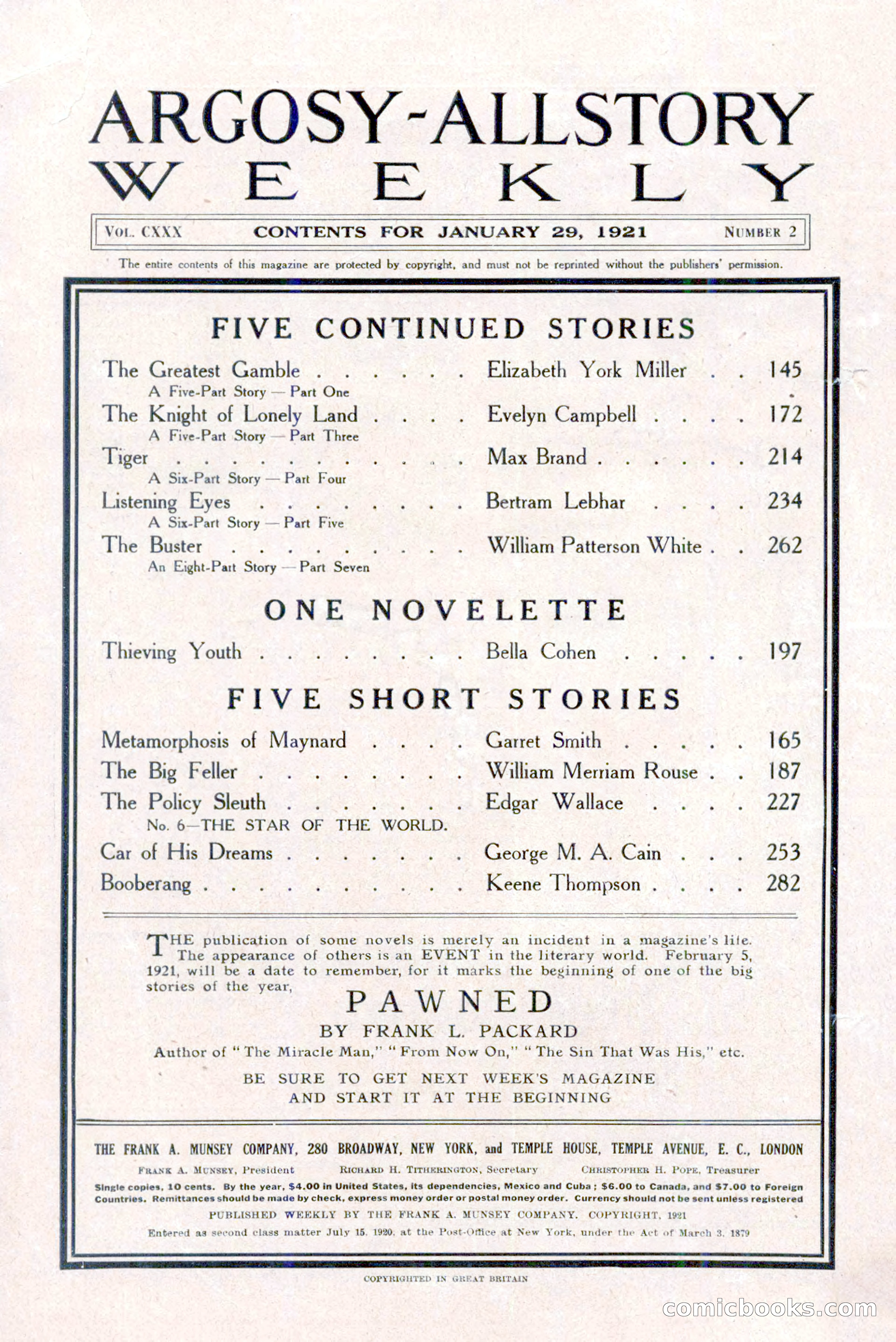 Argosy All-Story Weekly, January 29, 1923 — page 4 of 156