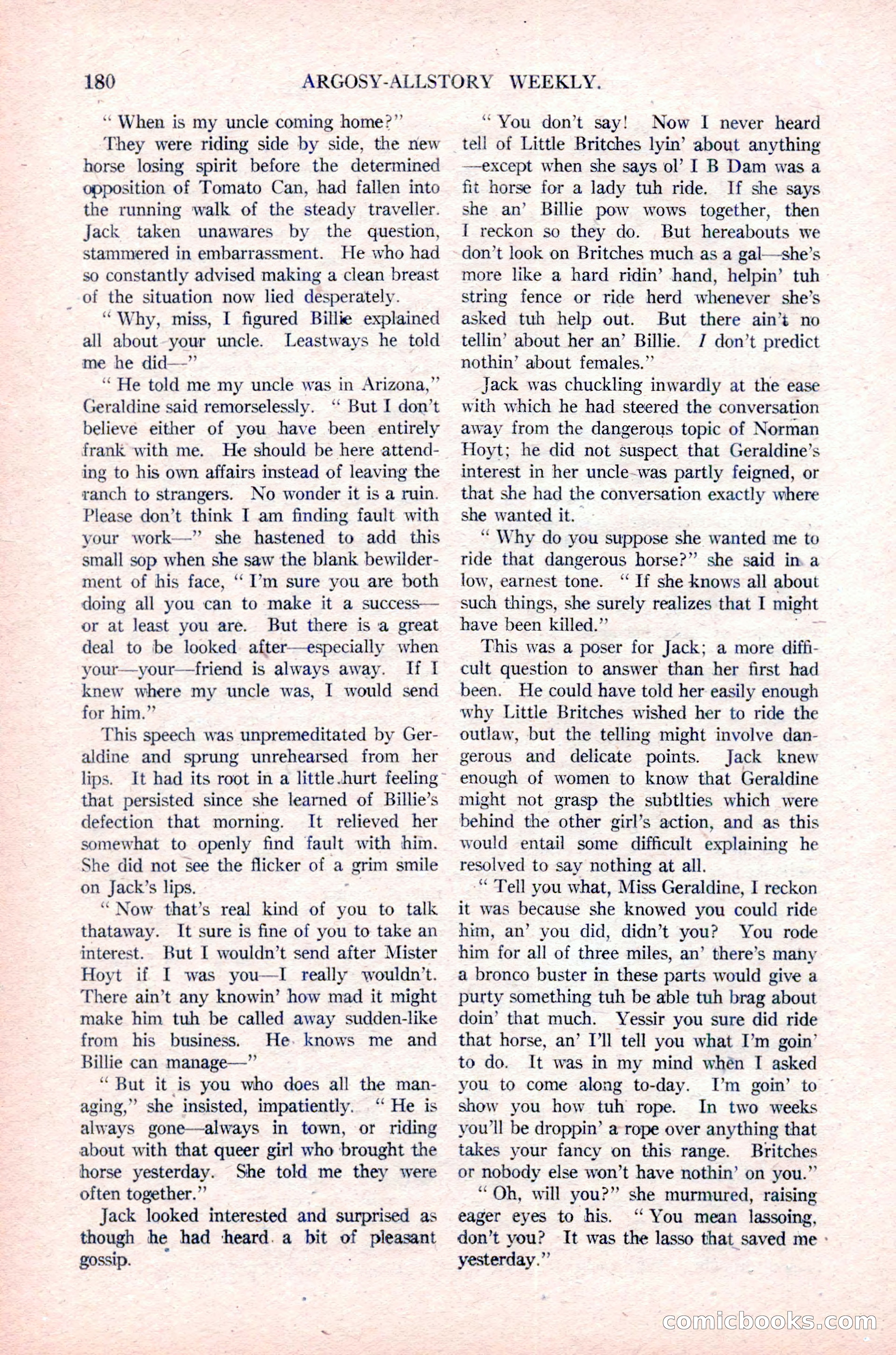 Argosy All-Story Weekly, January 29, 1923 — page 46 of 156