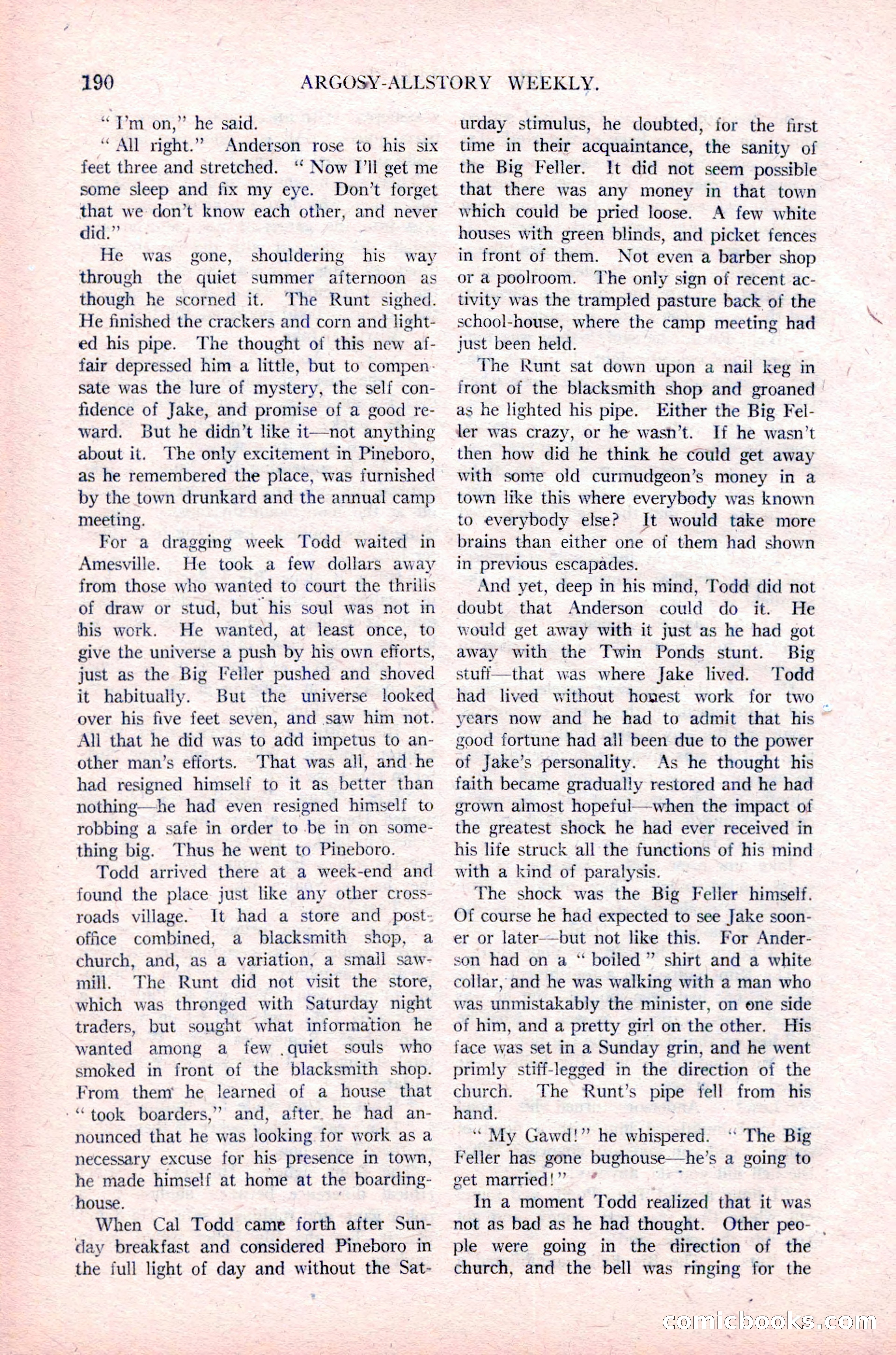 Argosy All-Story Weekly, January 29, 1923 — page 56 of 156