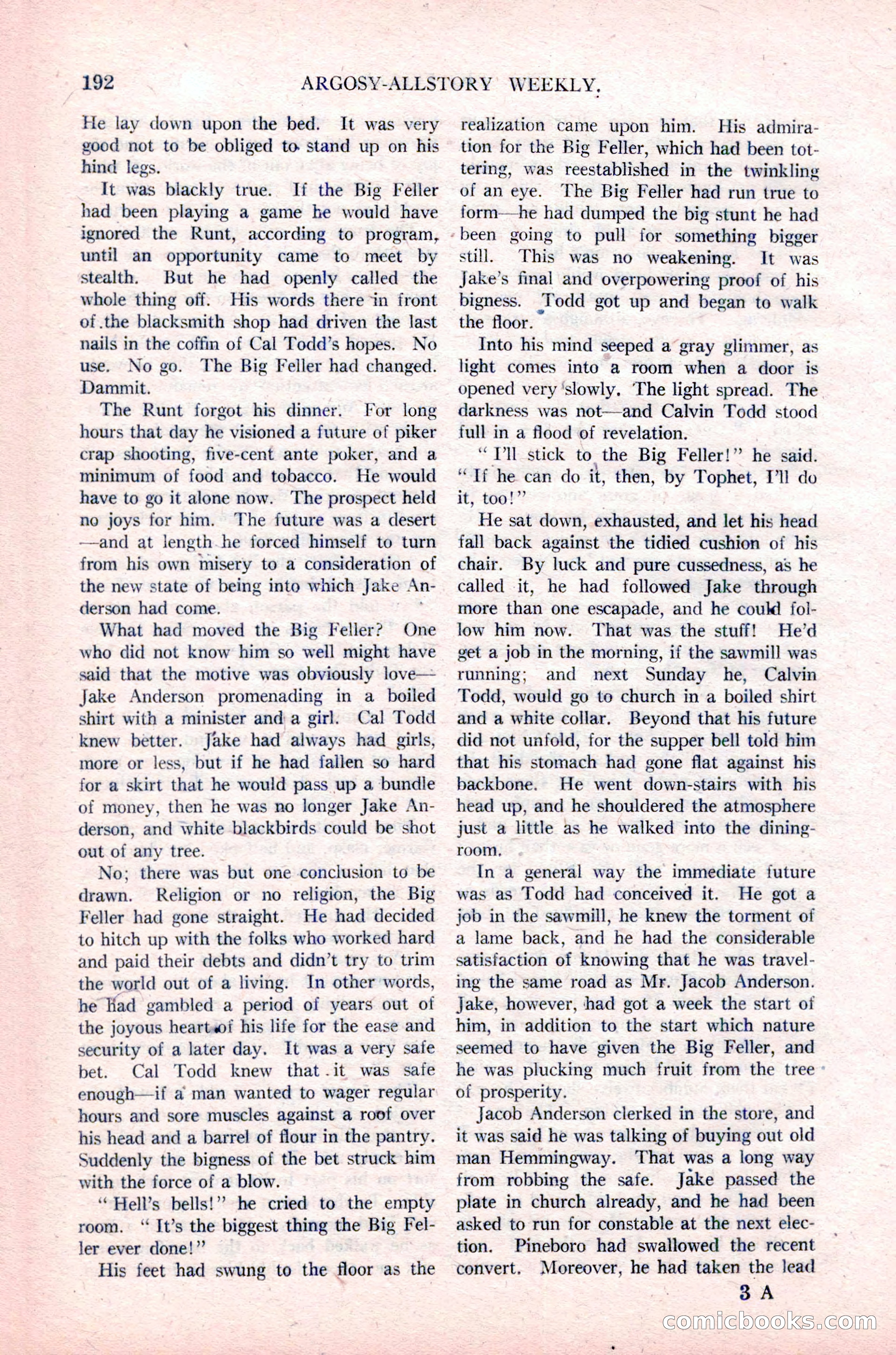 Argosy All-Story Weekly, January 29, 1923 — page 58 of 156