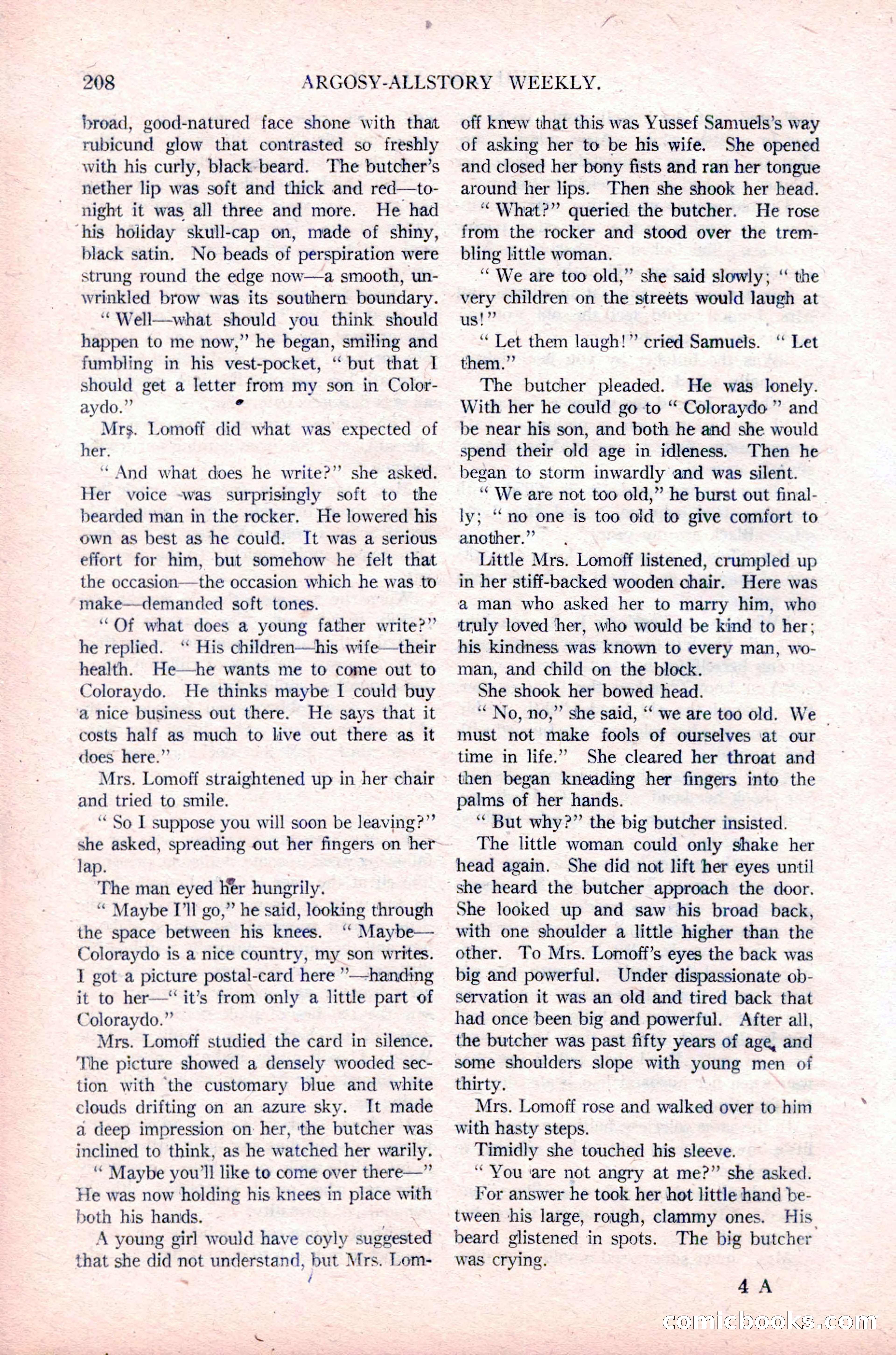 Argosy All-Story Weekly, January 29, 1923 — page 74 of 156