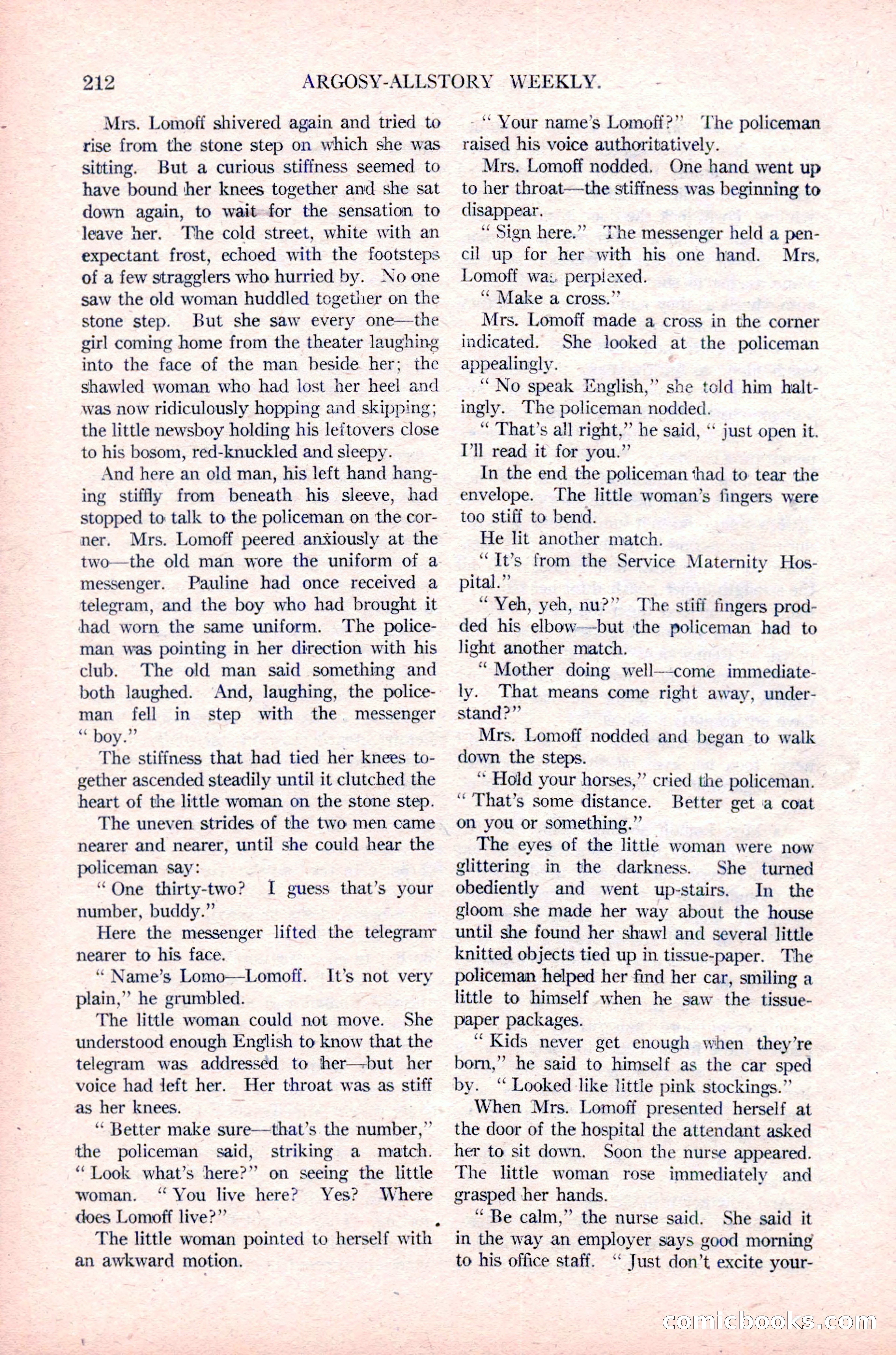 Argosy All-Story Weekly, January 29, 1923 — page 78 of 156