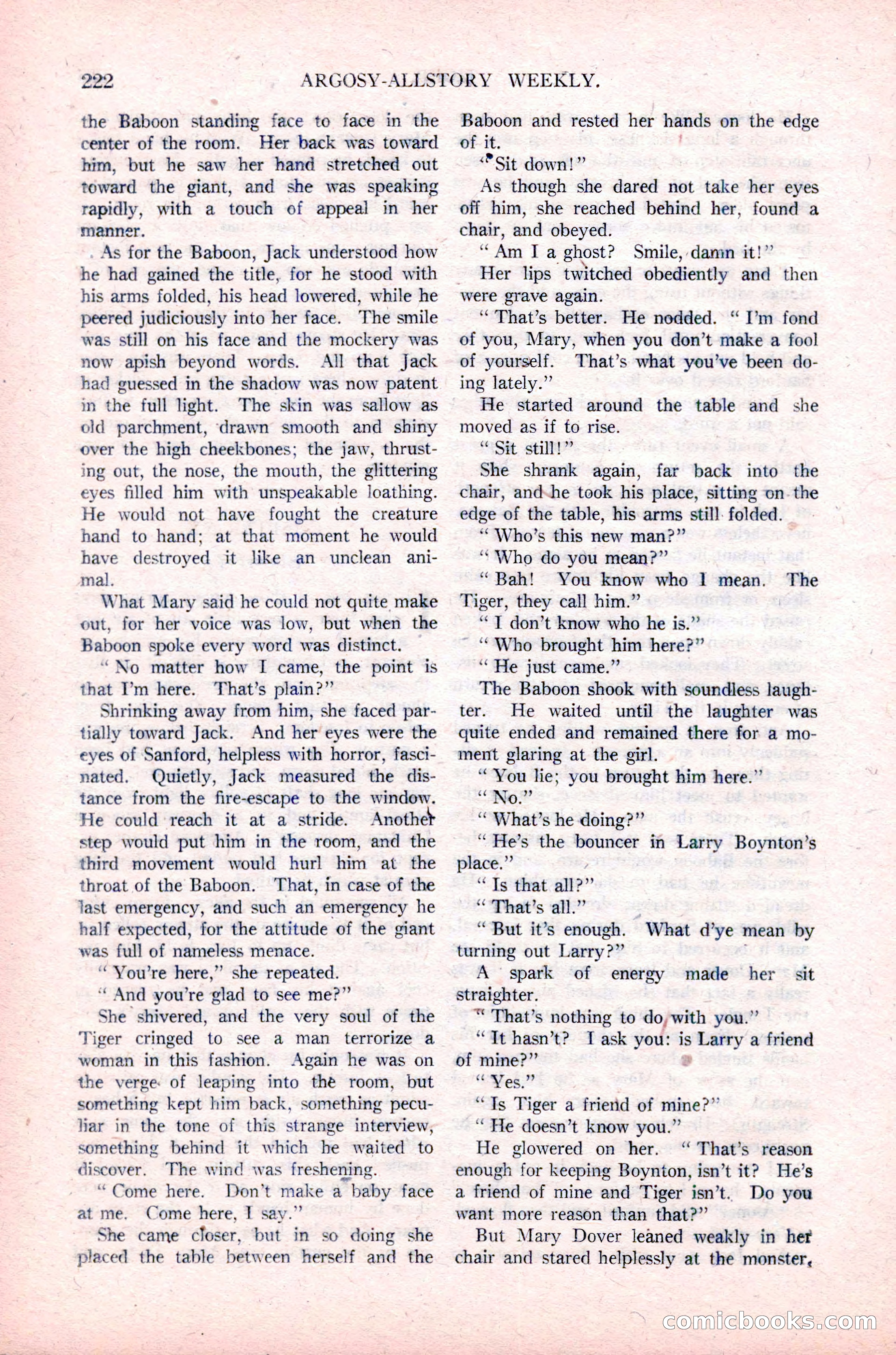 Argosy All-Story Weekly, January 29, 1923 — page 88 of 156