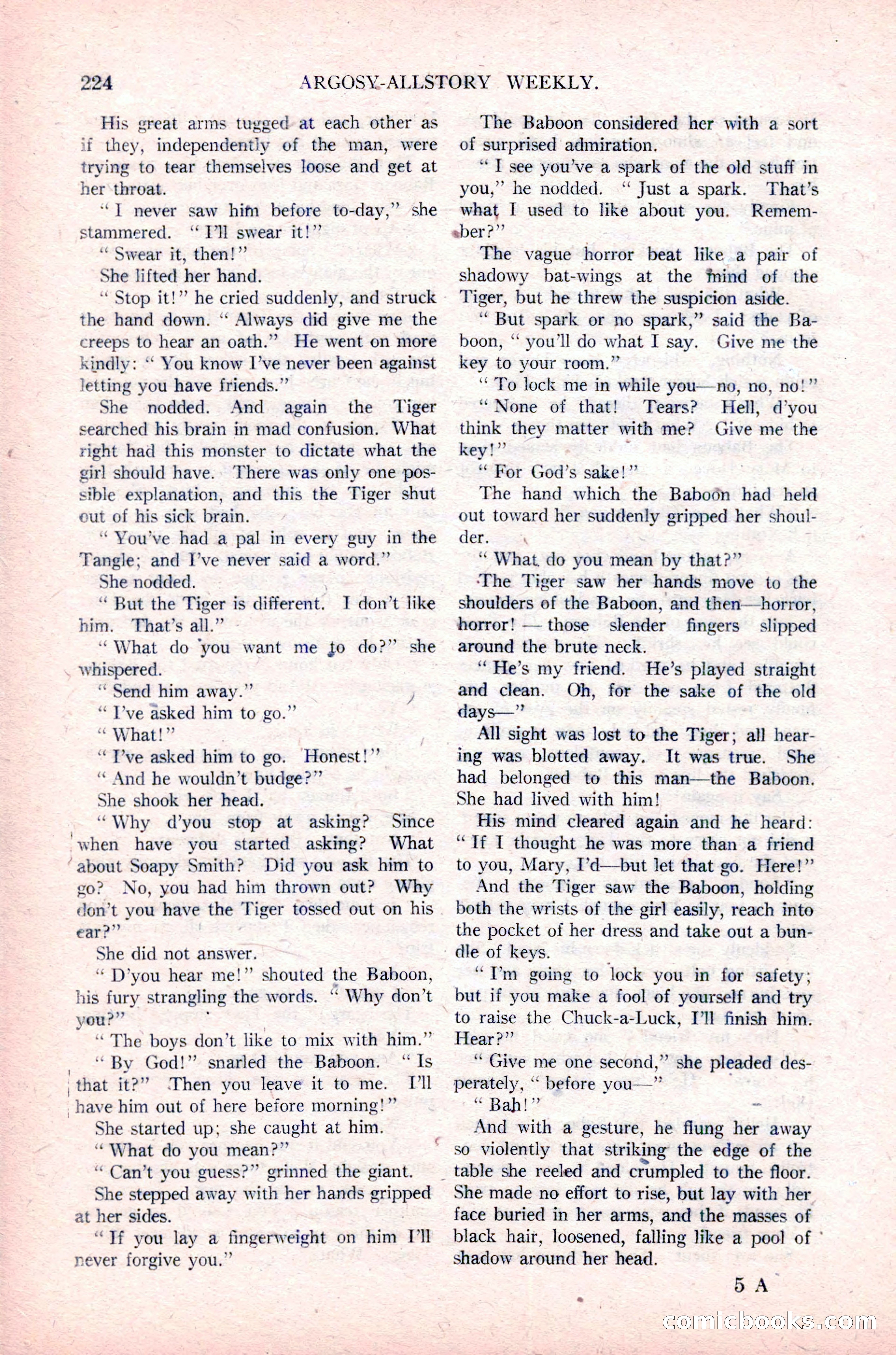 Argosy All-Story Weekly, January 29, 1923 — page 90 of 156