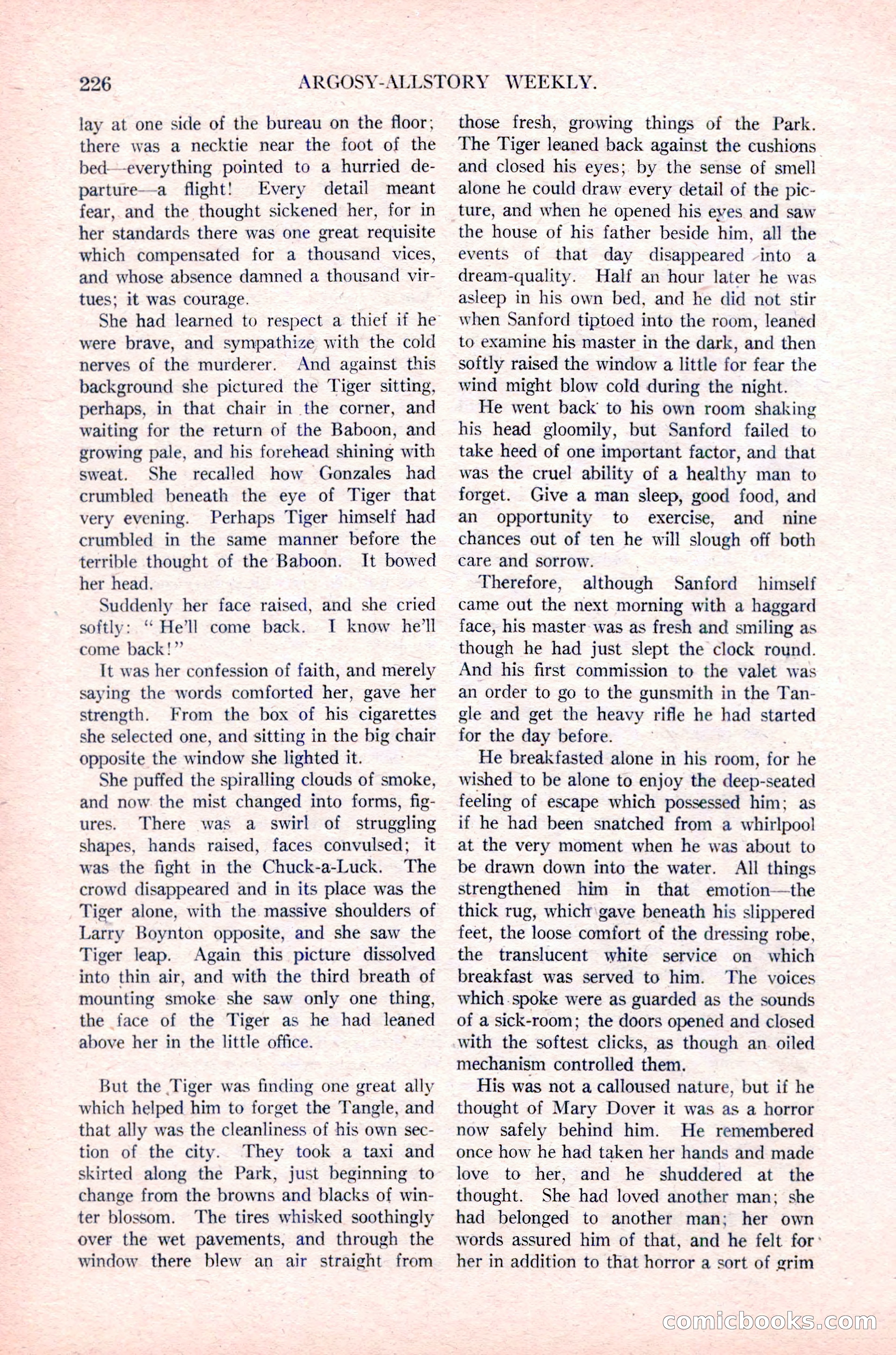 Argosy All-Story Weekly, January 29, 1923 — page 92 of 156