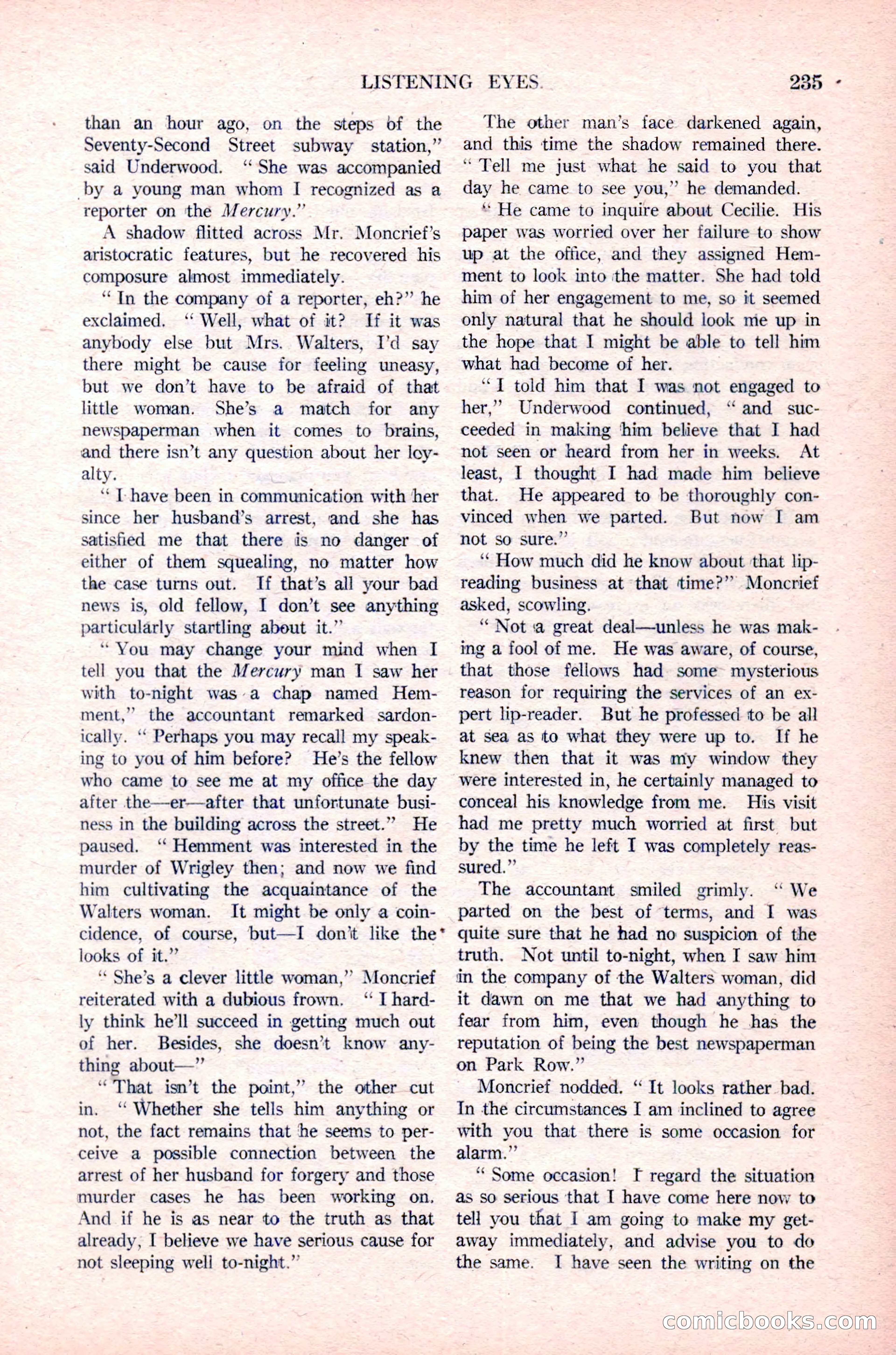Argosy All-Story Weekly, January 29, 1923 — page 101 of 156