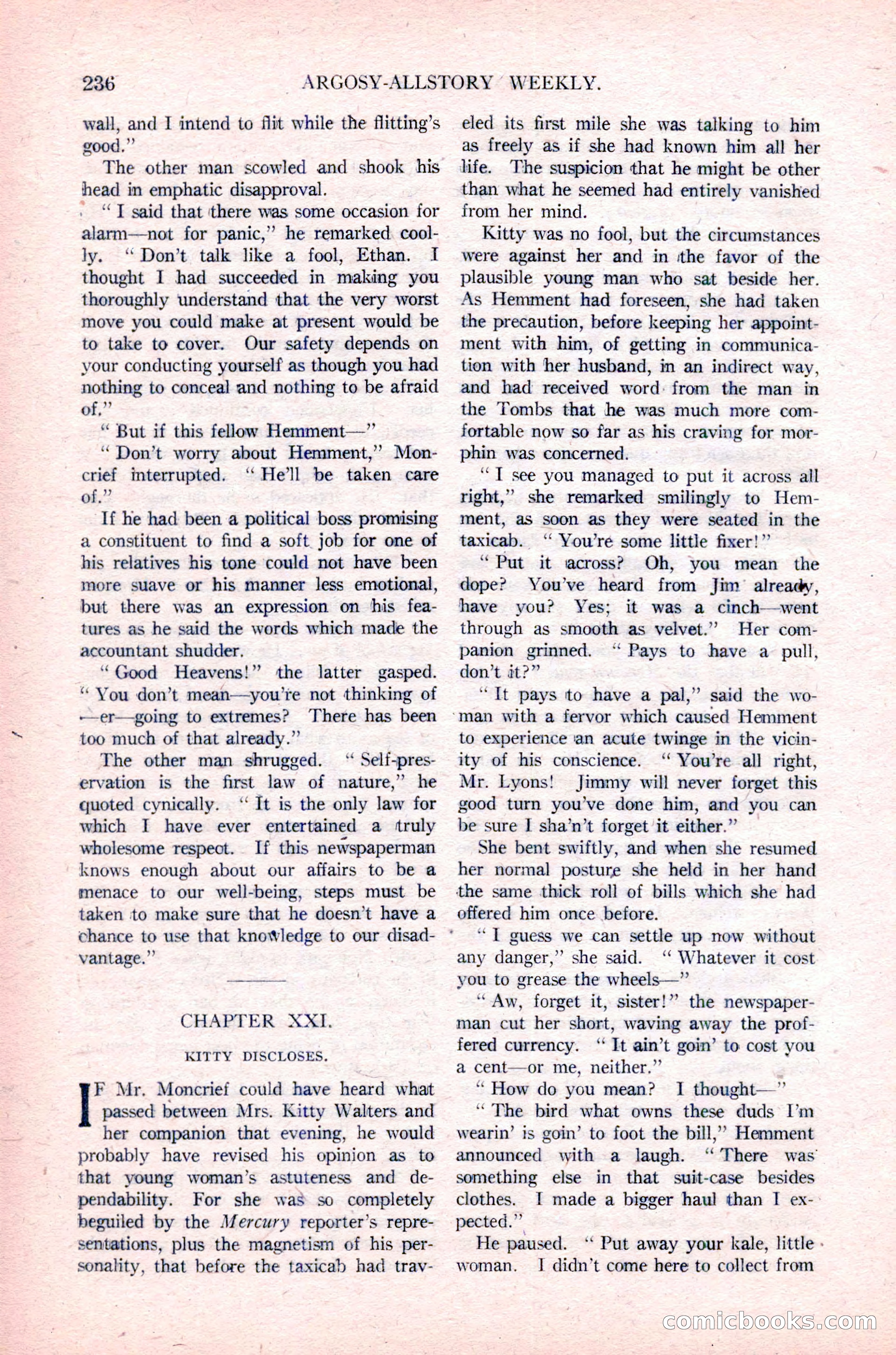 Argosy All-Story Weekly, January 29, 1923 — page 102 of 156