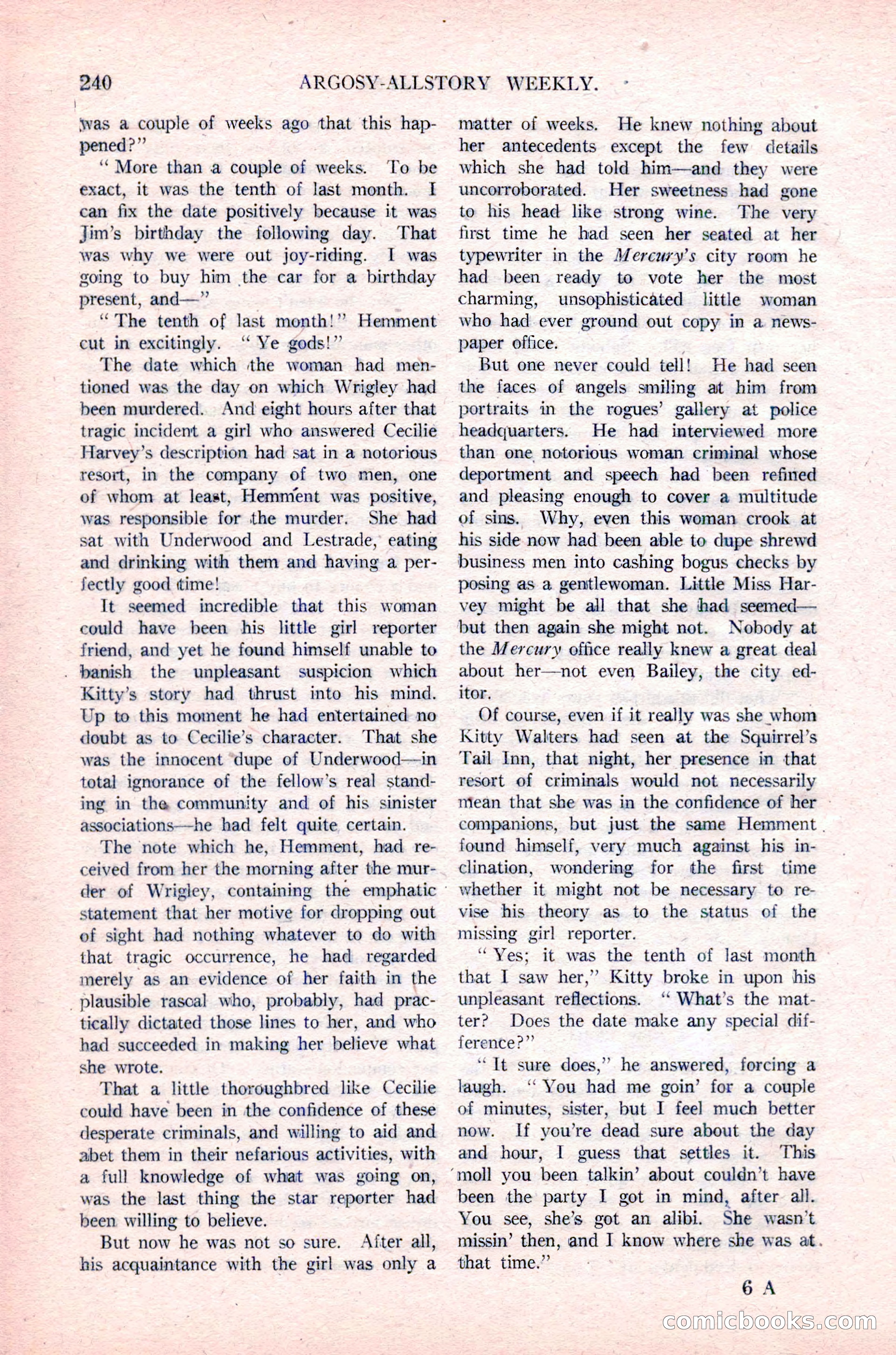 Argosy All-Story Weekly, January 29, 1923 — page 106 of 156