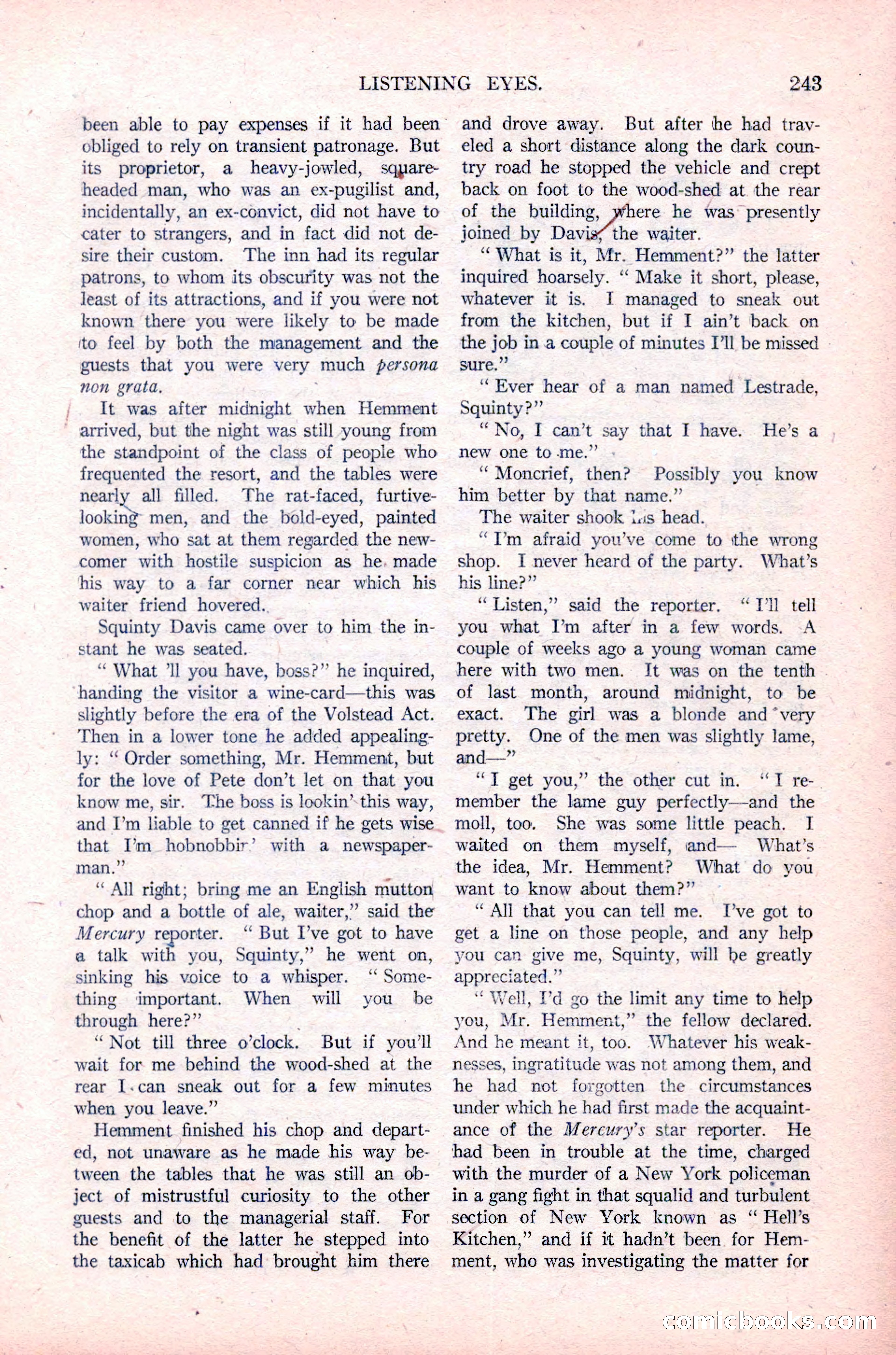 Argosy All-Story Weekly, January 29, 1923 — page 109 of 156