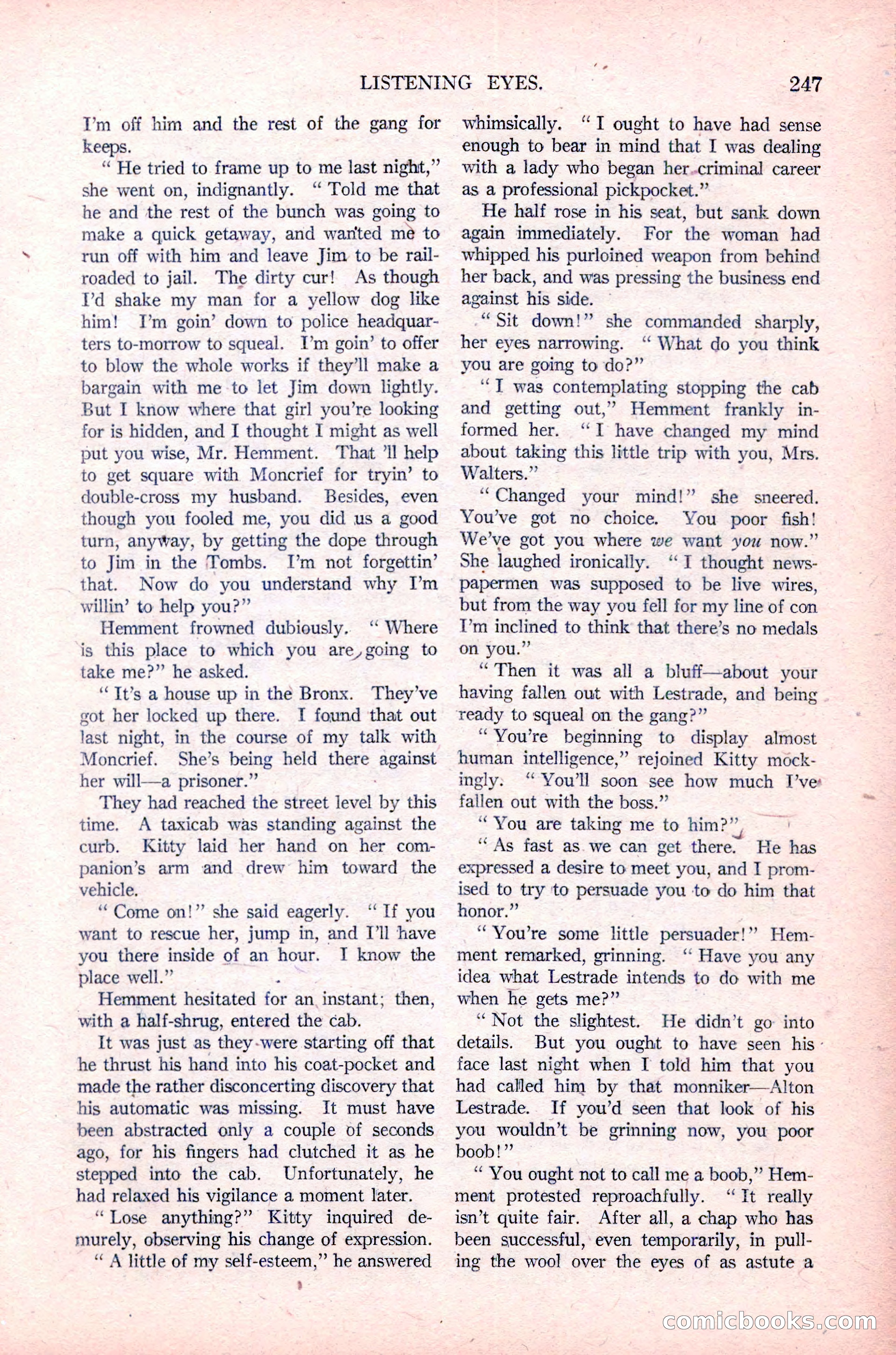 Argosy All-Story Weekly, January 29, 1923 — page 113 of 156