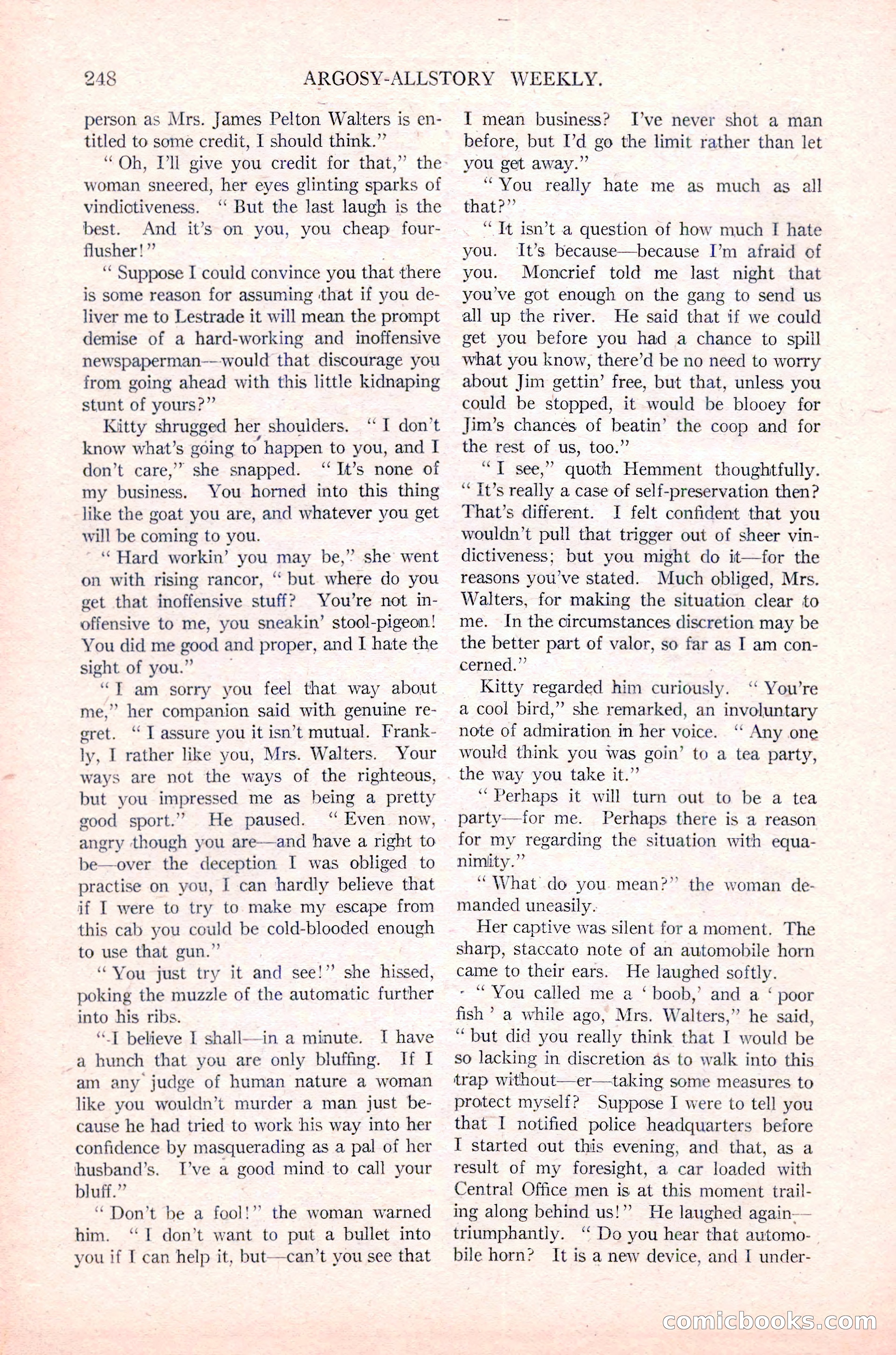 Argosy All-Story Weekly, January 29, 1923 — page 114 of 156