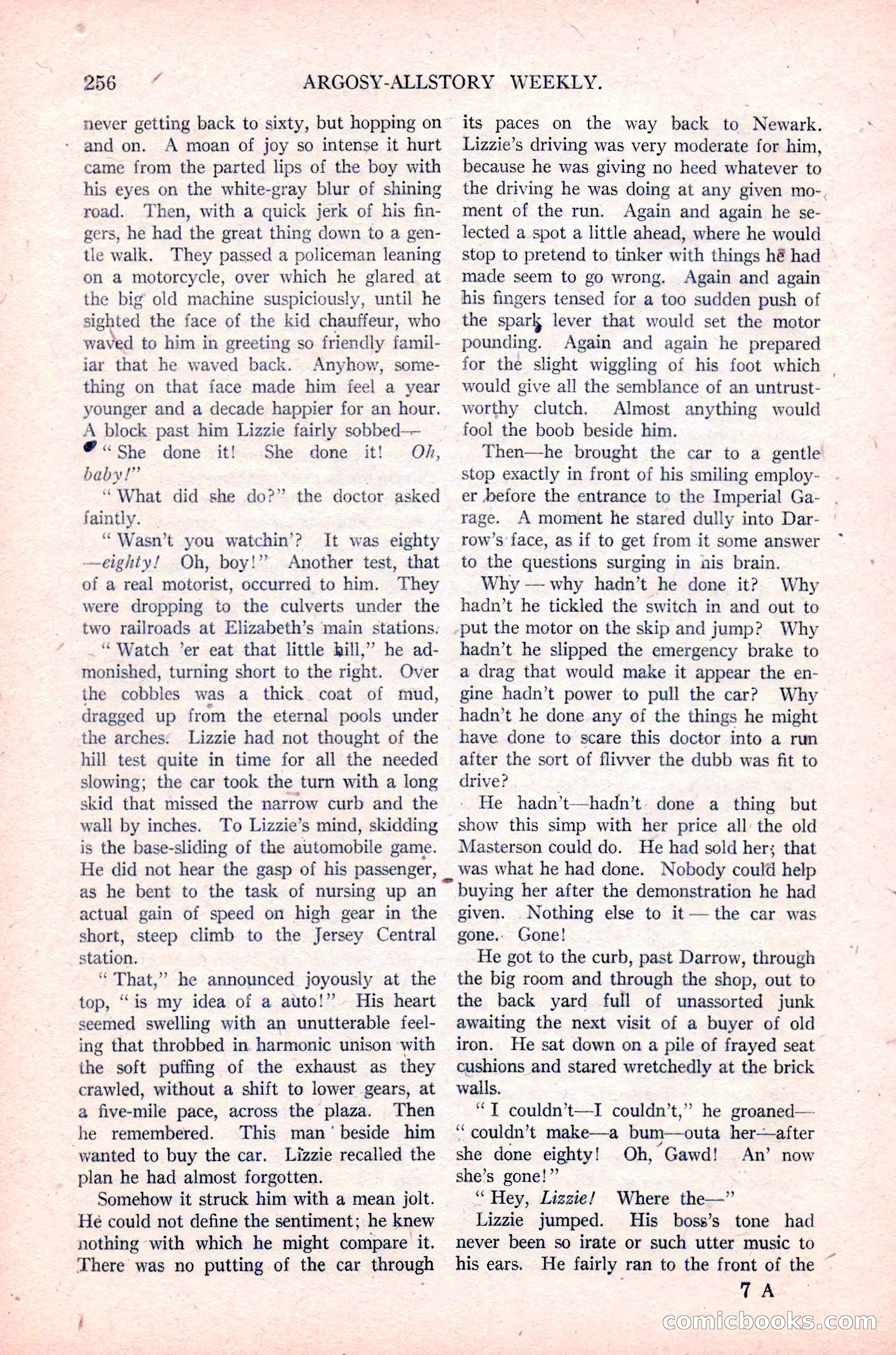 Argosy All-Story Weekly, January 29, 1923 — page 122 of 156