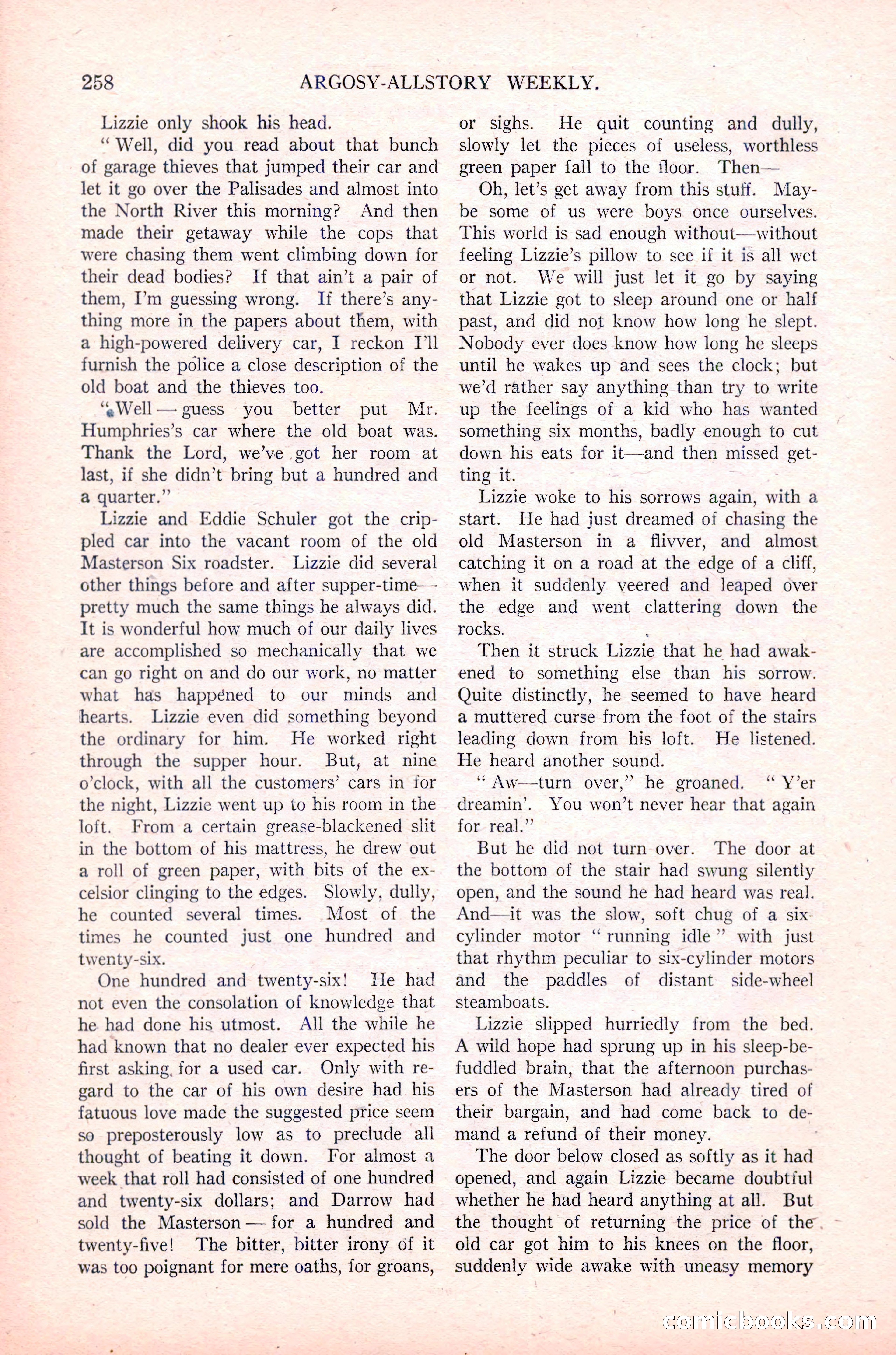 Argosy All-Story Weekly, January 29, 1923 — page 124 of 156