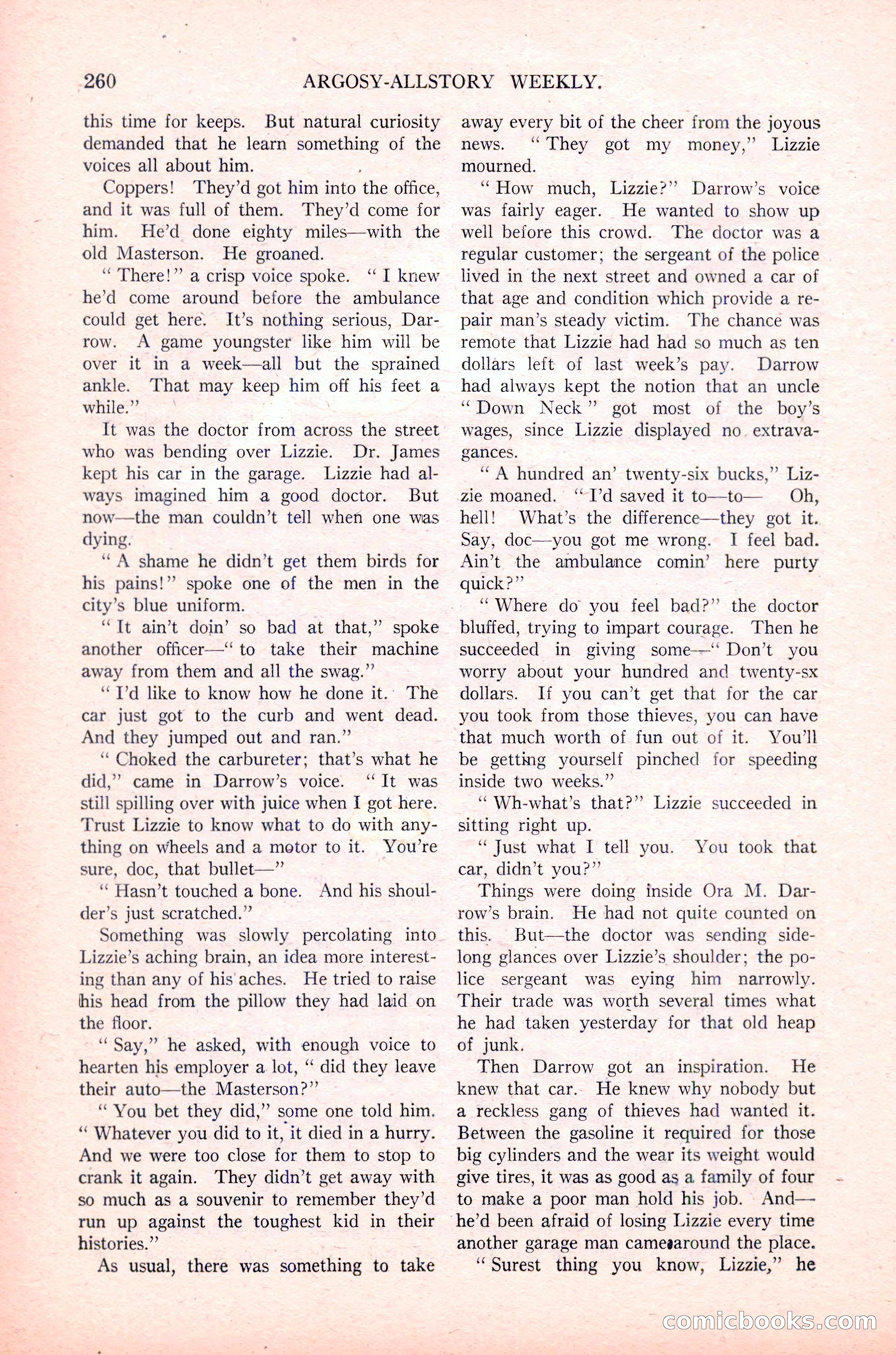 Argosy All-Story Weekly, January 29, 1923 — page 126 of 156