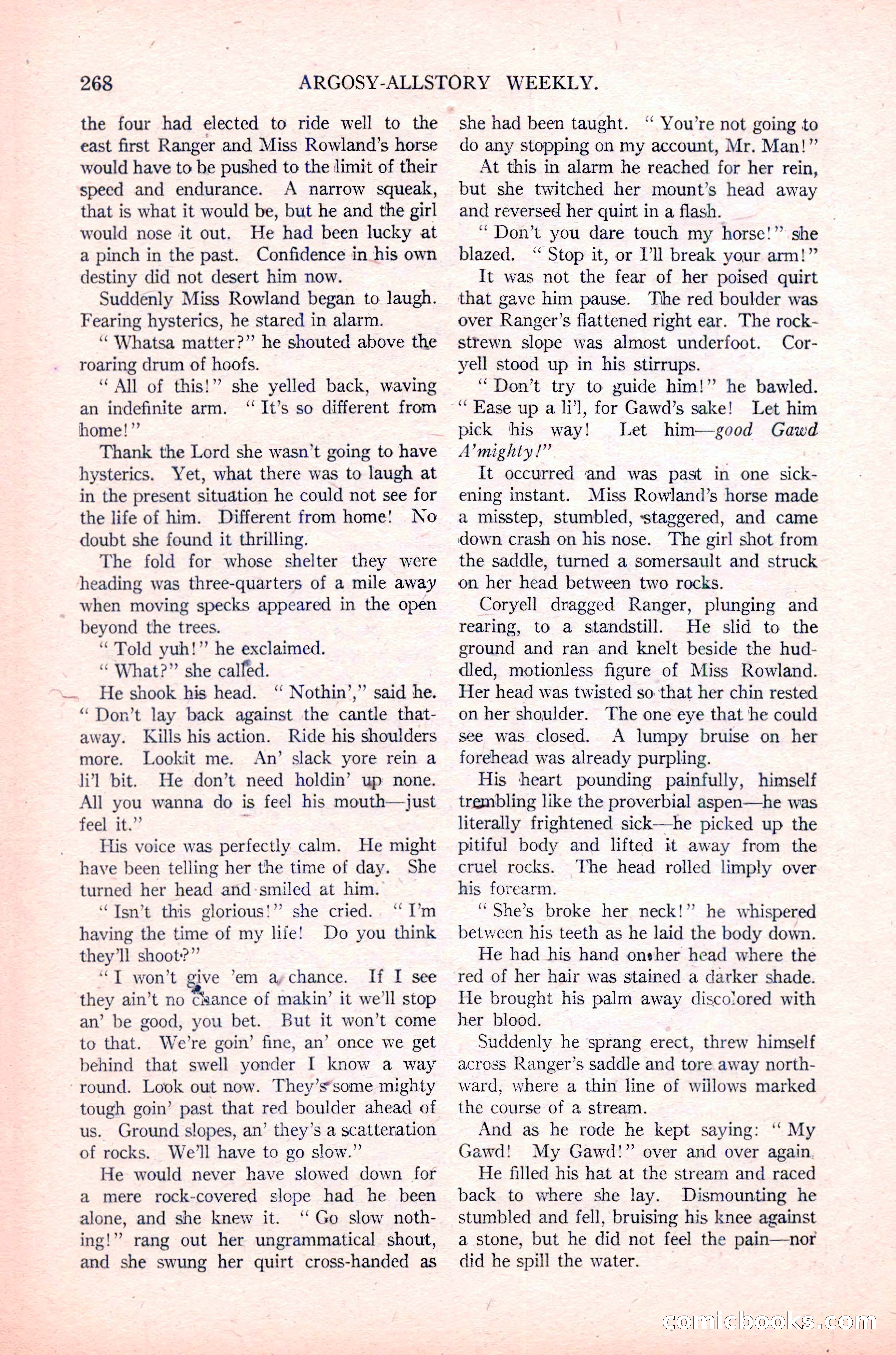 Argosy All-Story Weekly, January 29, 1923 — page 134 of 156