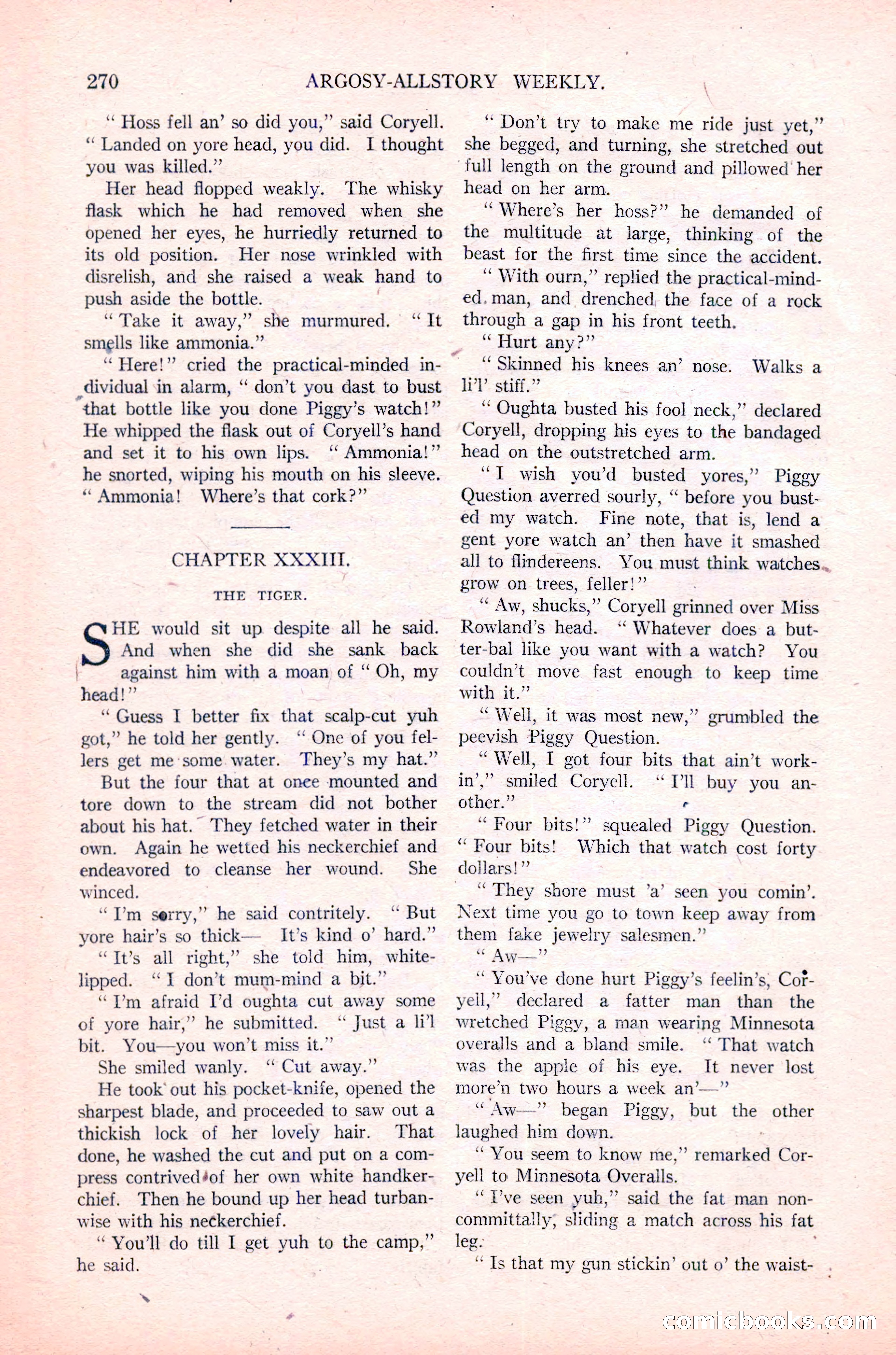 Argosy All-Story Weekly, January 29, 1923 — page 136 of 156