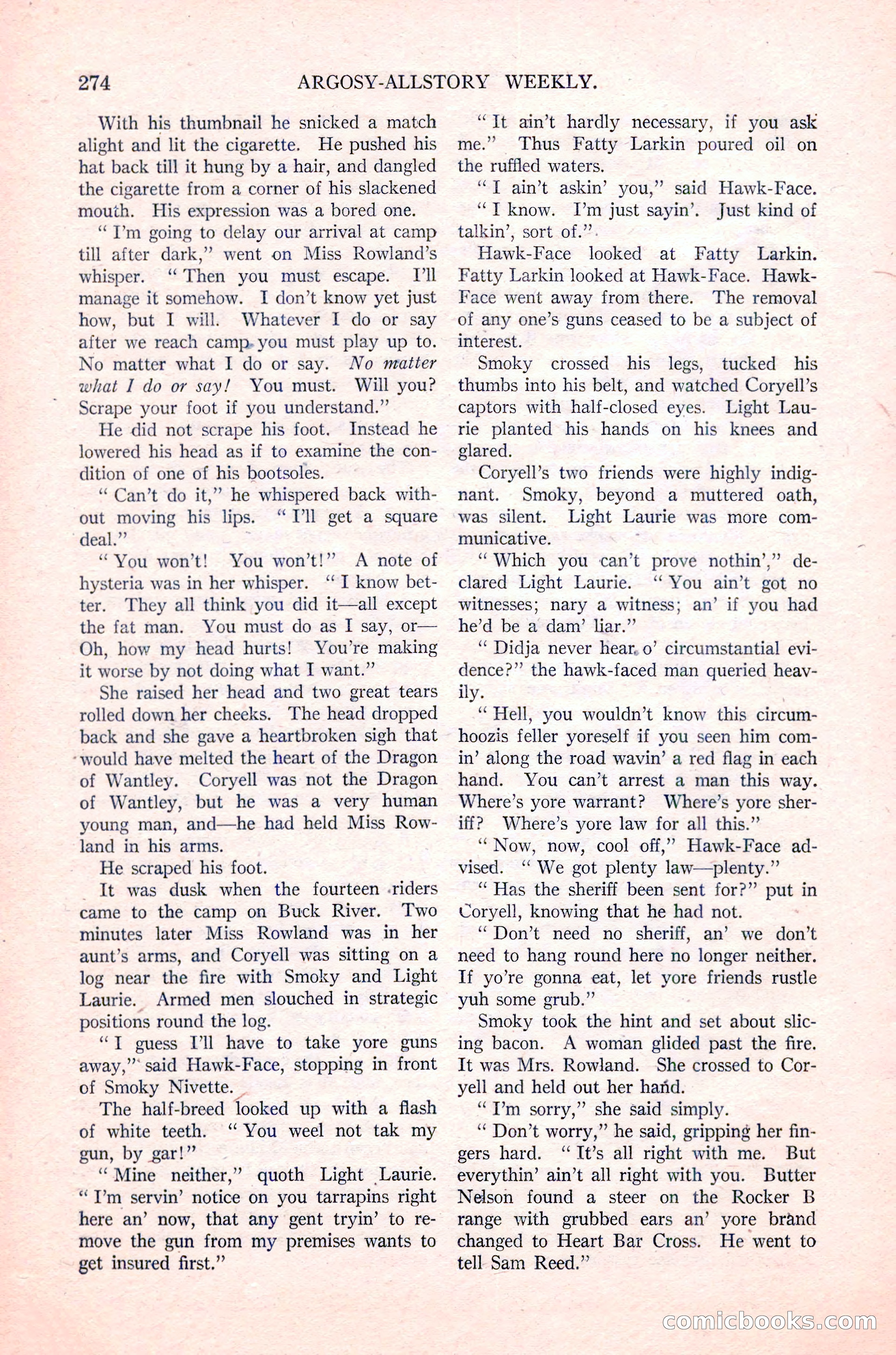 Argosy All-Story Weekly, January 29, 1923 — page 140 of 156