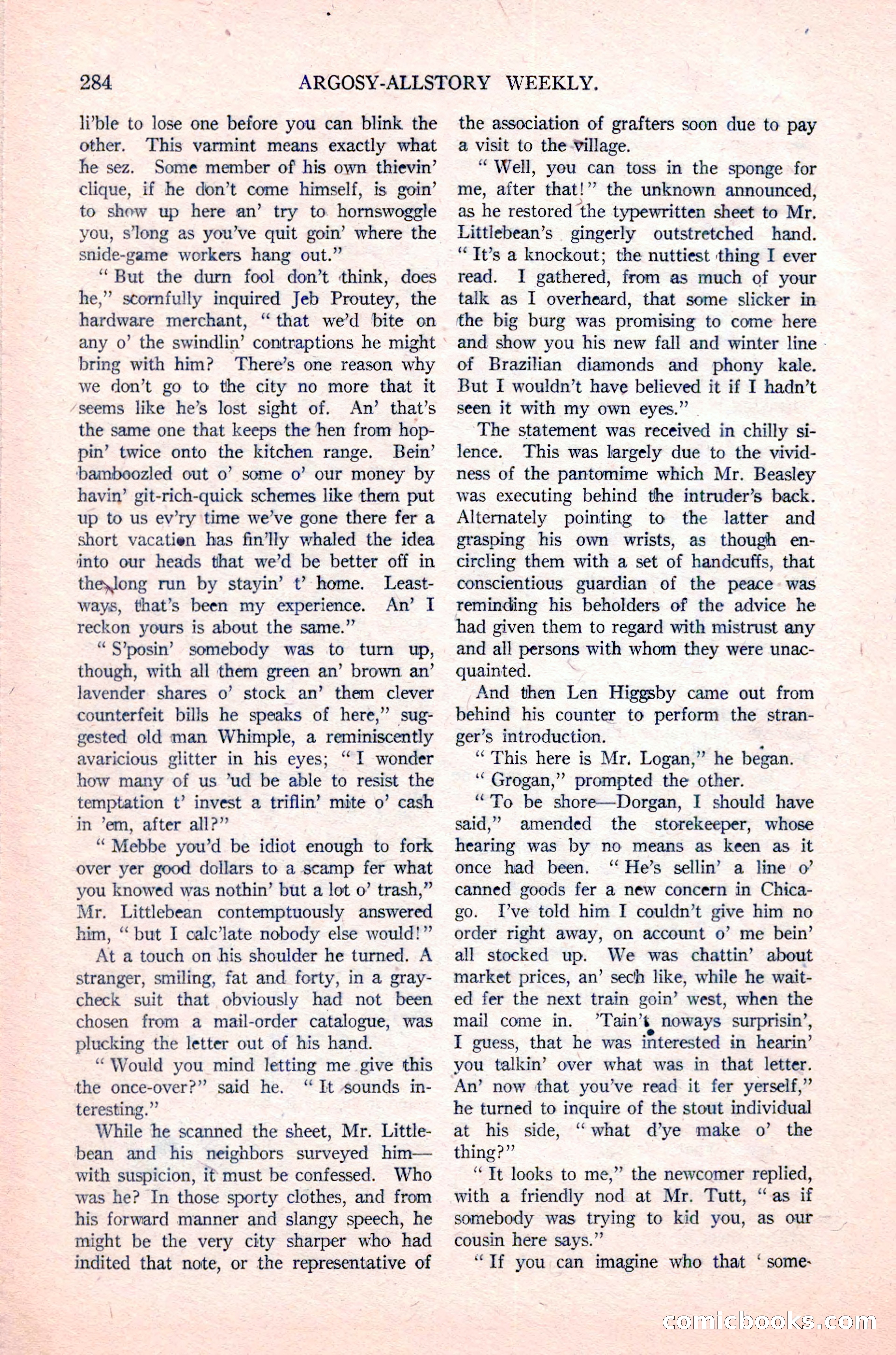 Argosy All-Story Weekly, January 29, 1923 — page 150 of 156