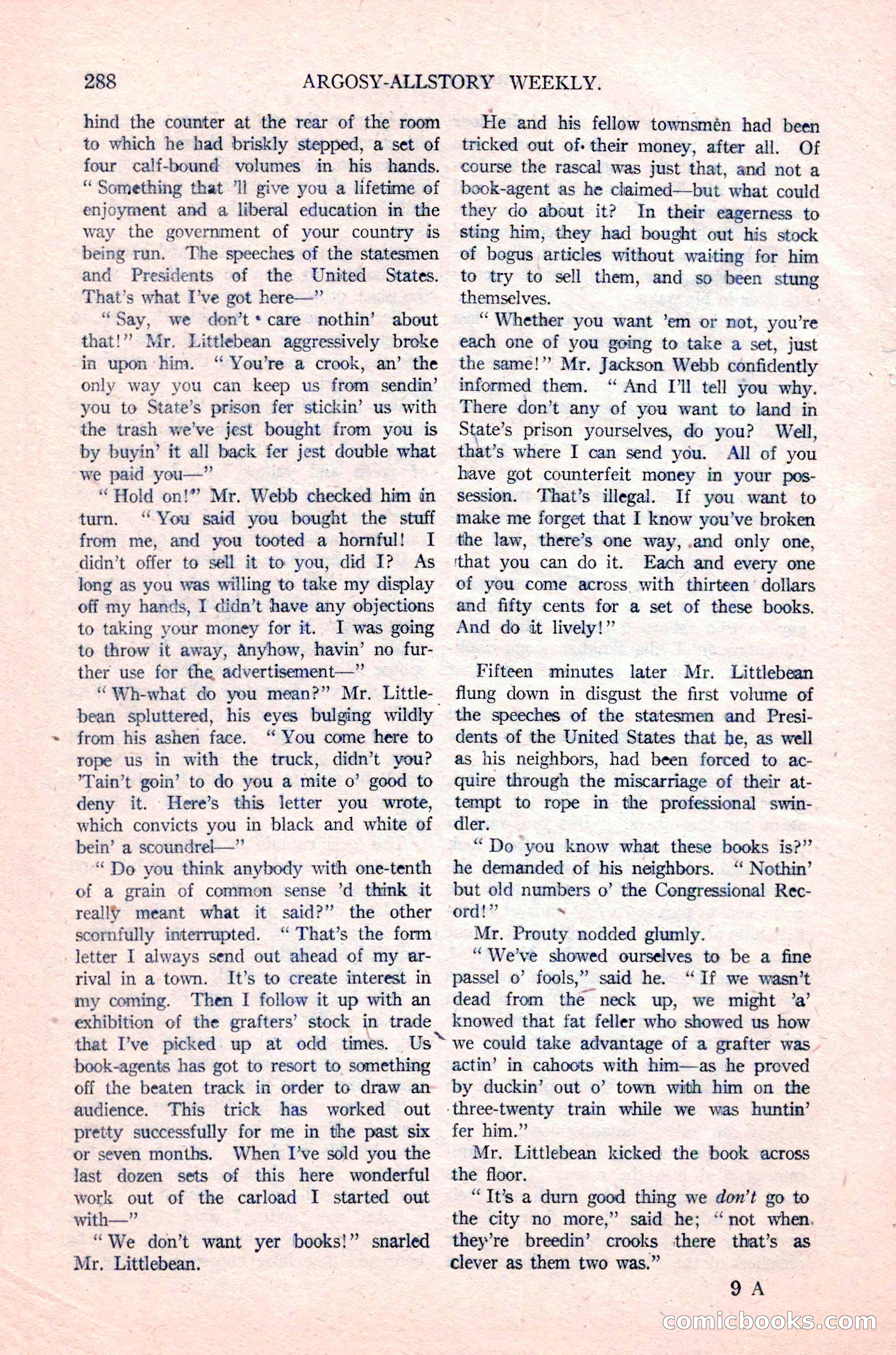 Argosy All-Story Weekly, January 29, 1923 — page 154 of 156