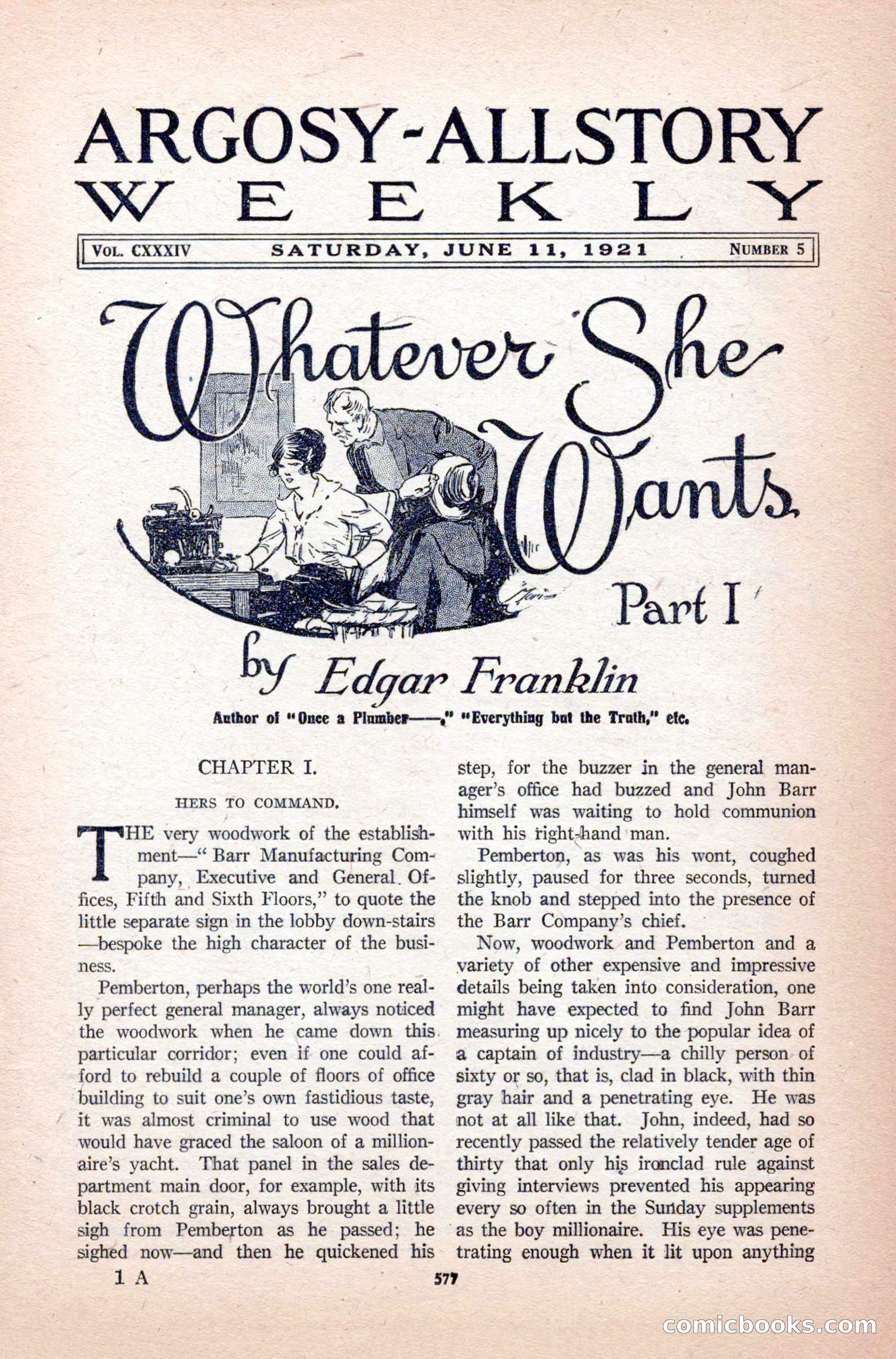 Argosy All-Story Weekly, June 11, 1921 — page 11 of 156