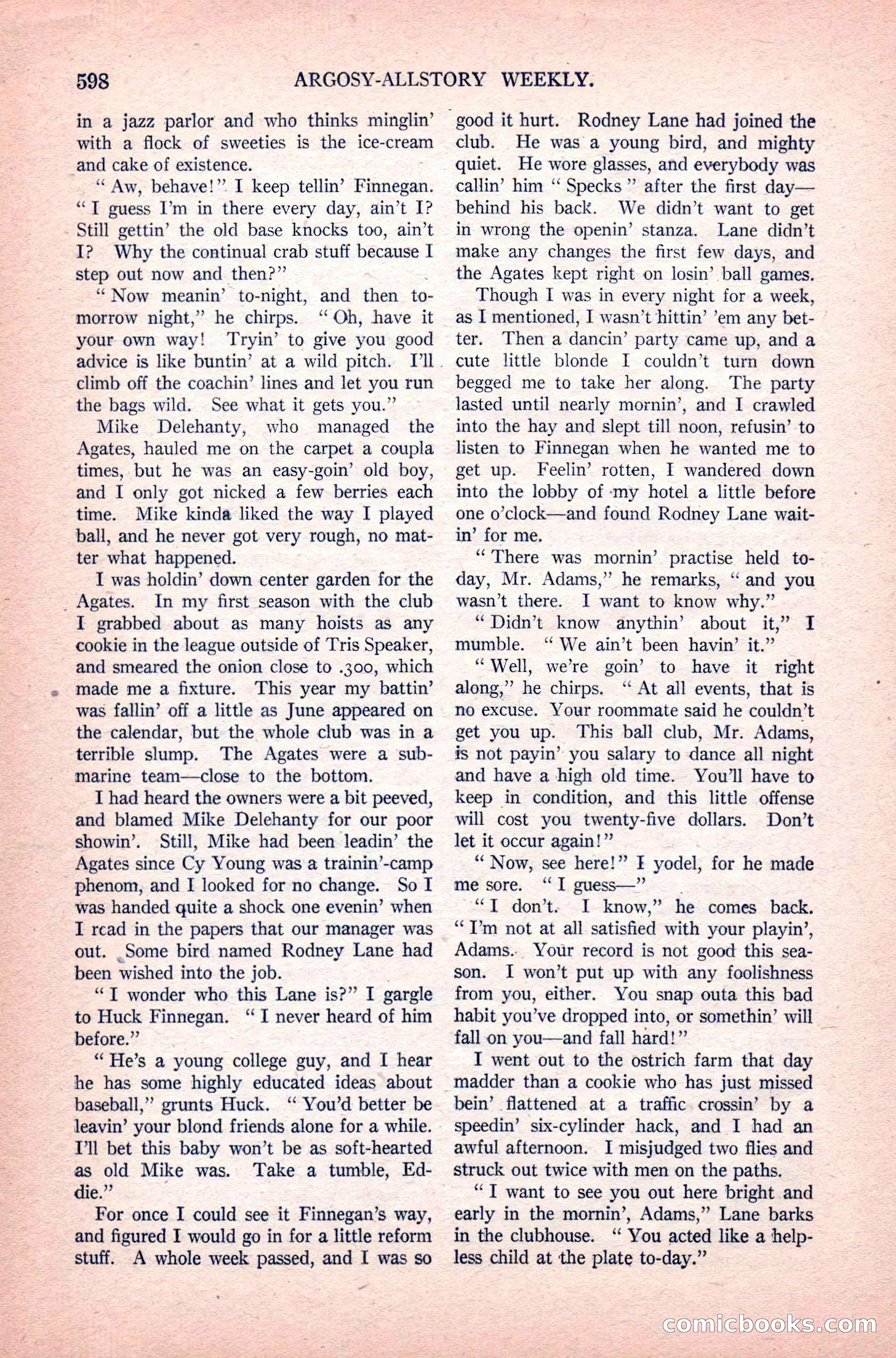 Argosy All-Story Weekly, June 11, 1921 — page 32 of 156