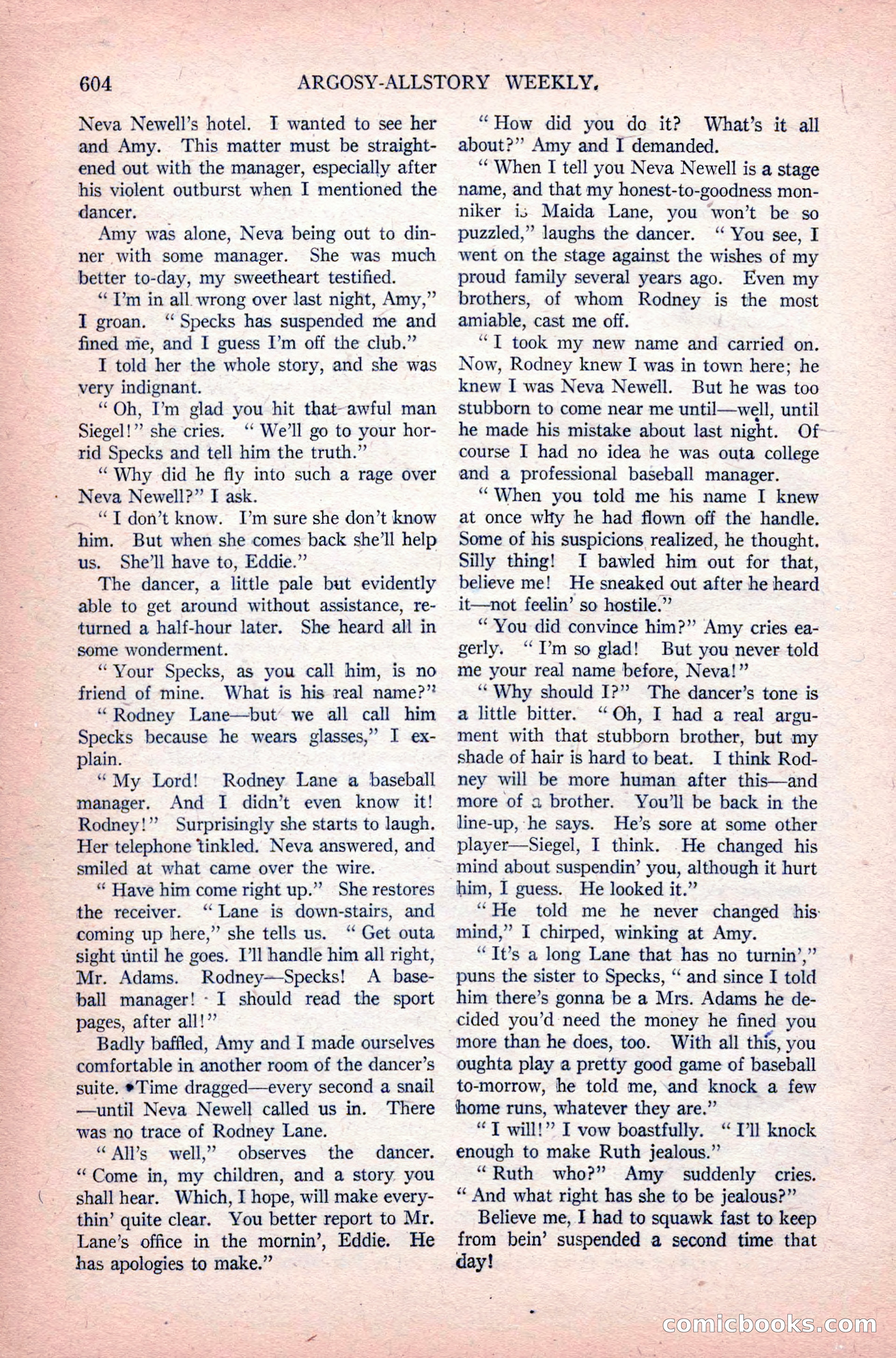 Argosy All-Story Weekly, June 11, 1921 — page 38 of 156