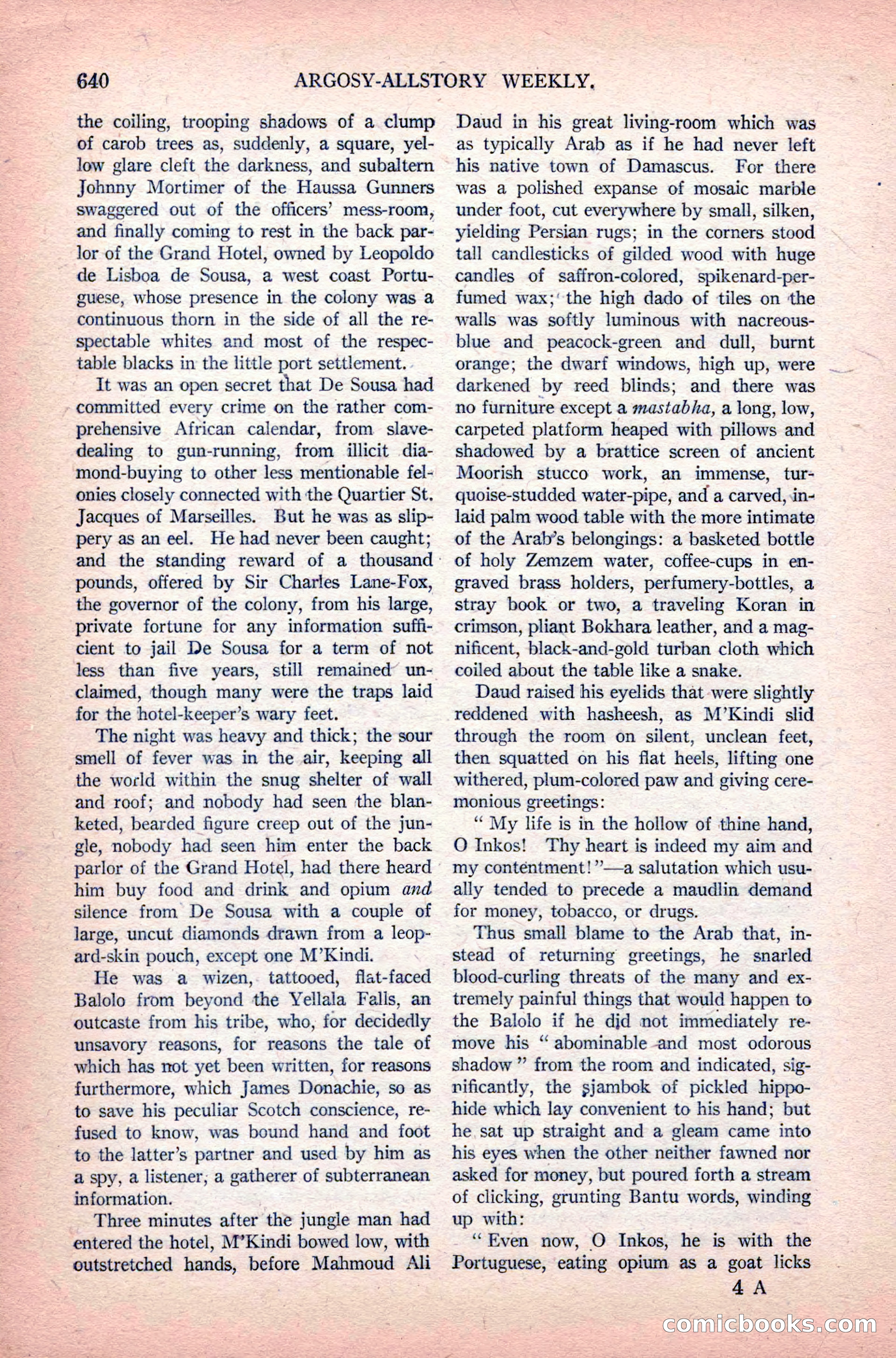 Argosy All-Story Weekly, June 11, 1921 — page 74 of 156