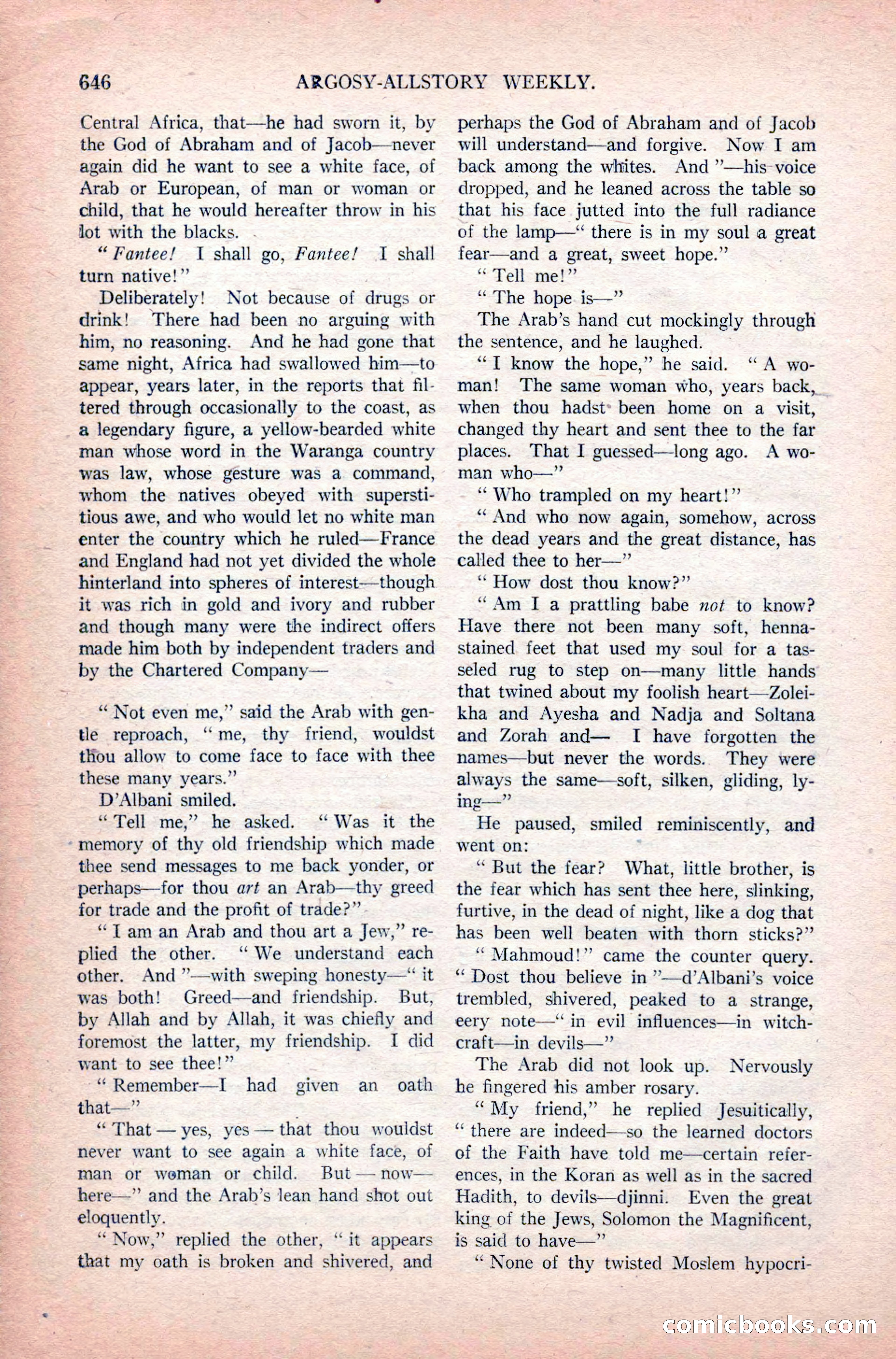 Argosy All-Story Weekly, June 11, 1921 — page 80 of 156