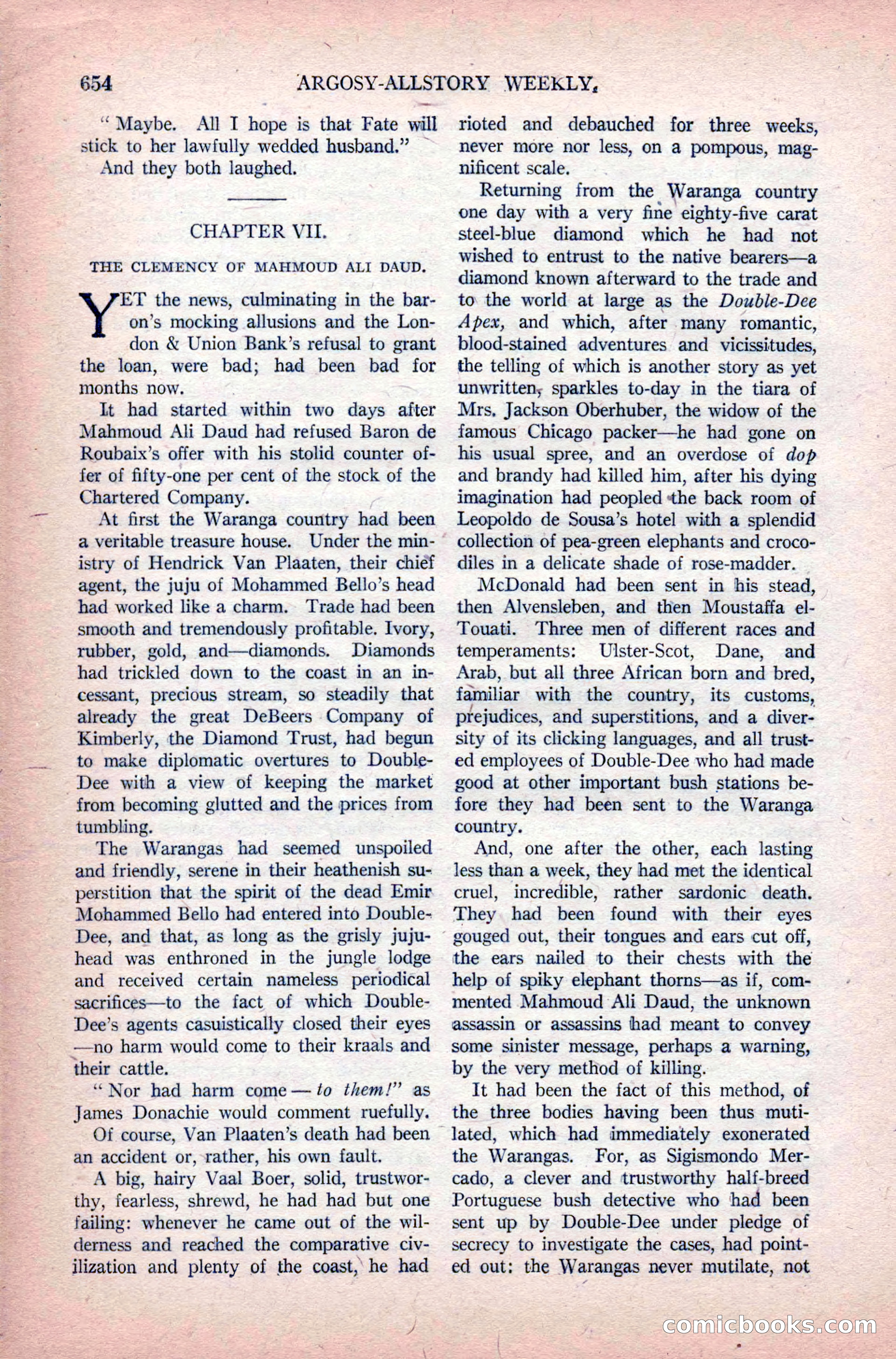 Argosy All-Story Weekly, June 11, 1921 — page 88 of 156