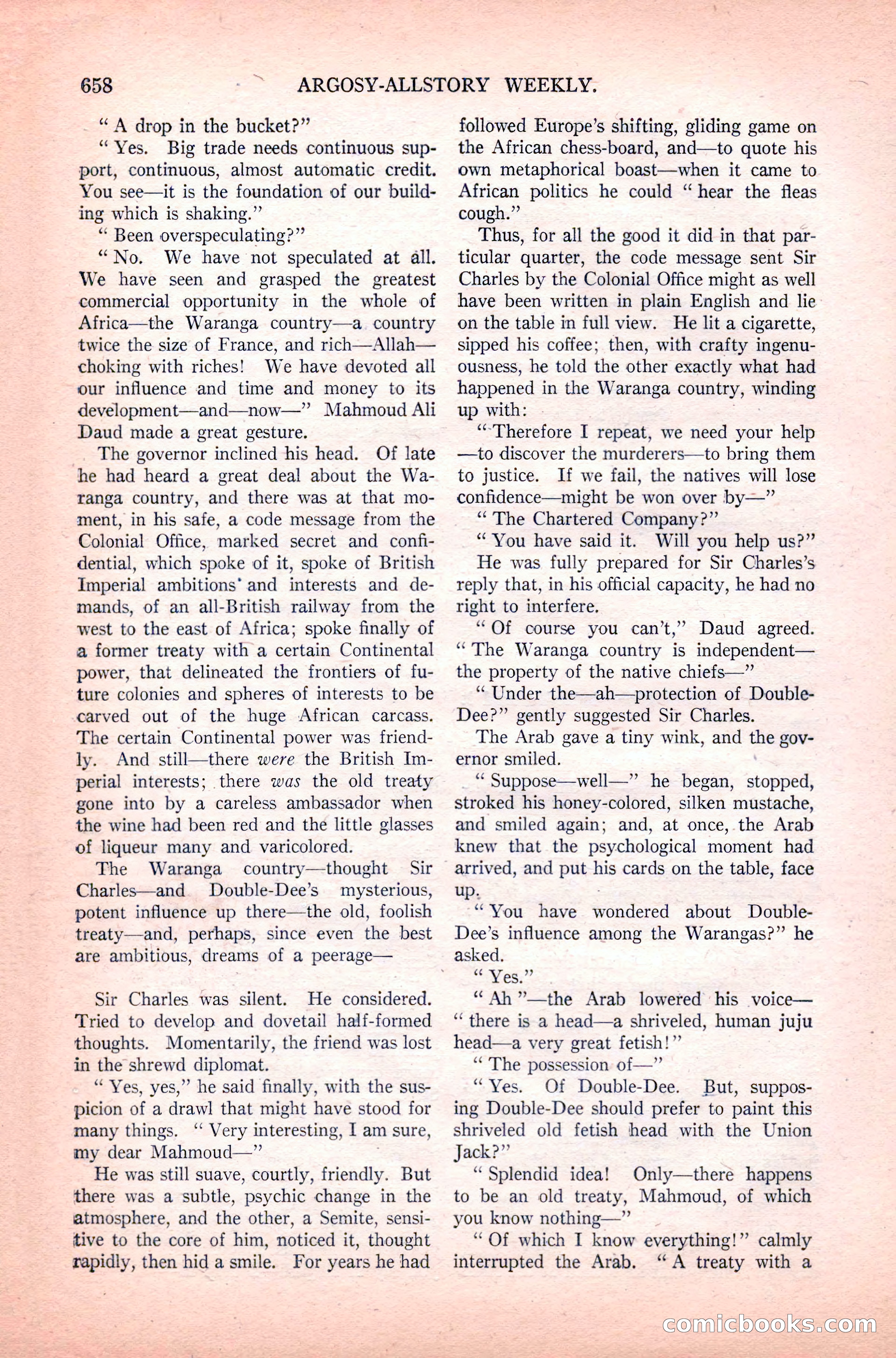 Argosy All-Story Weekly, June 11, 1921 — page 92 of 156