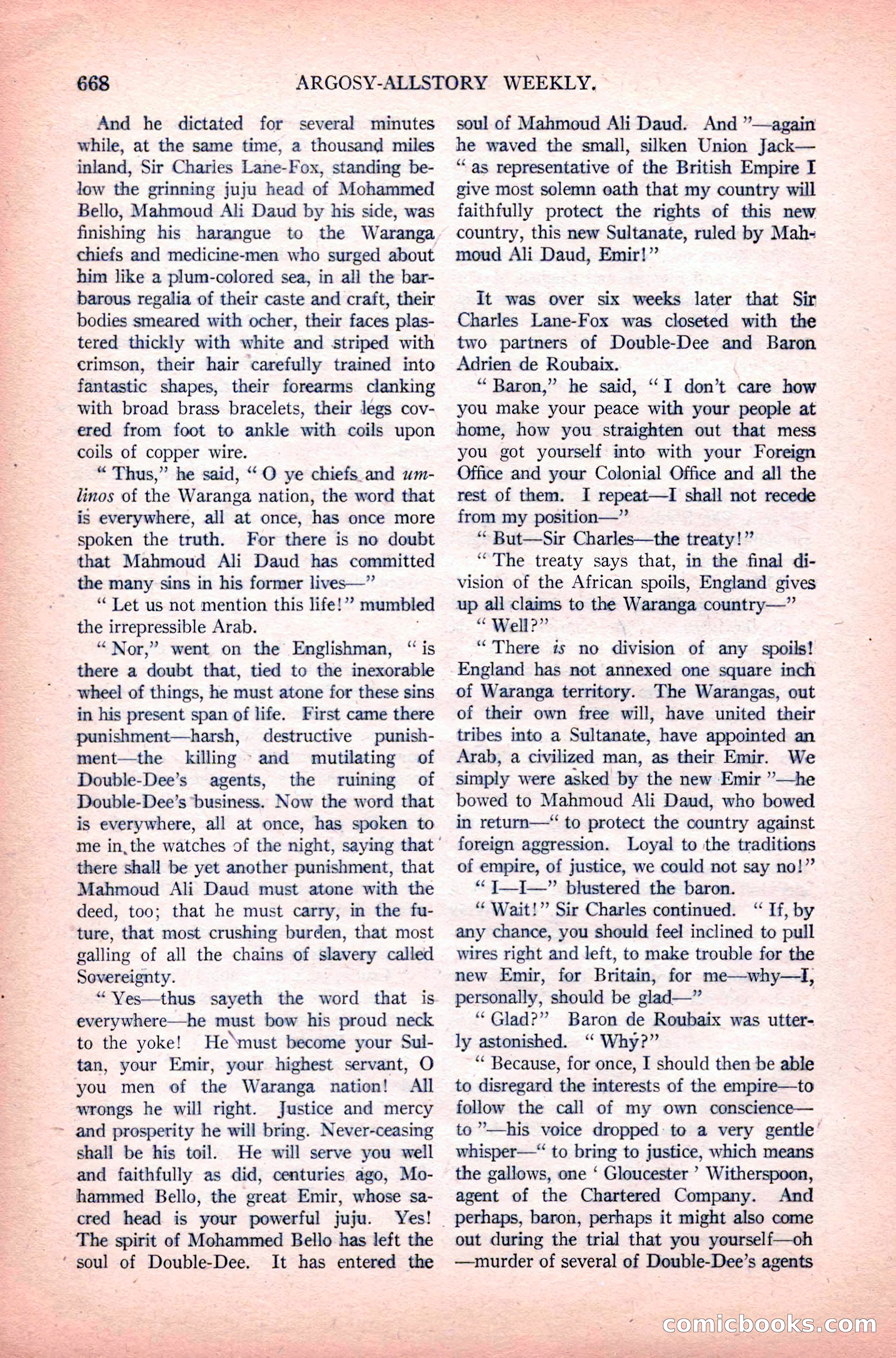 Argosy All-Story Weekly, June 11, 1921 — page 102 of 156