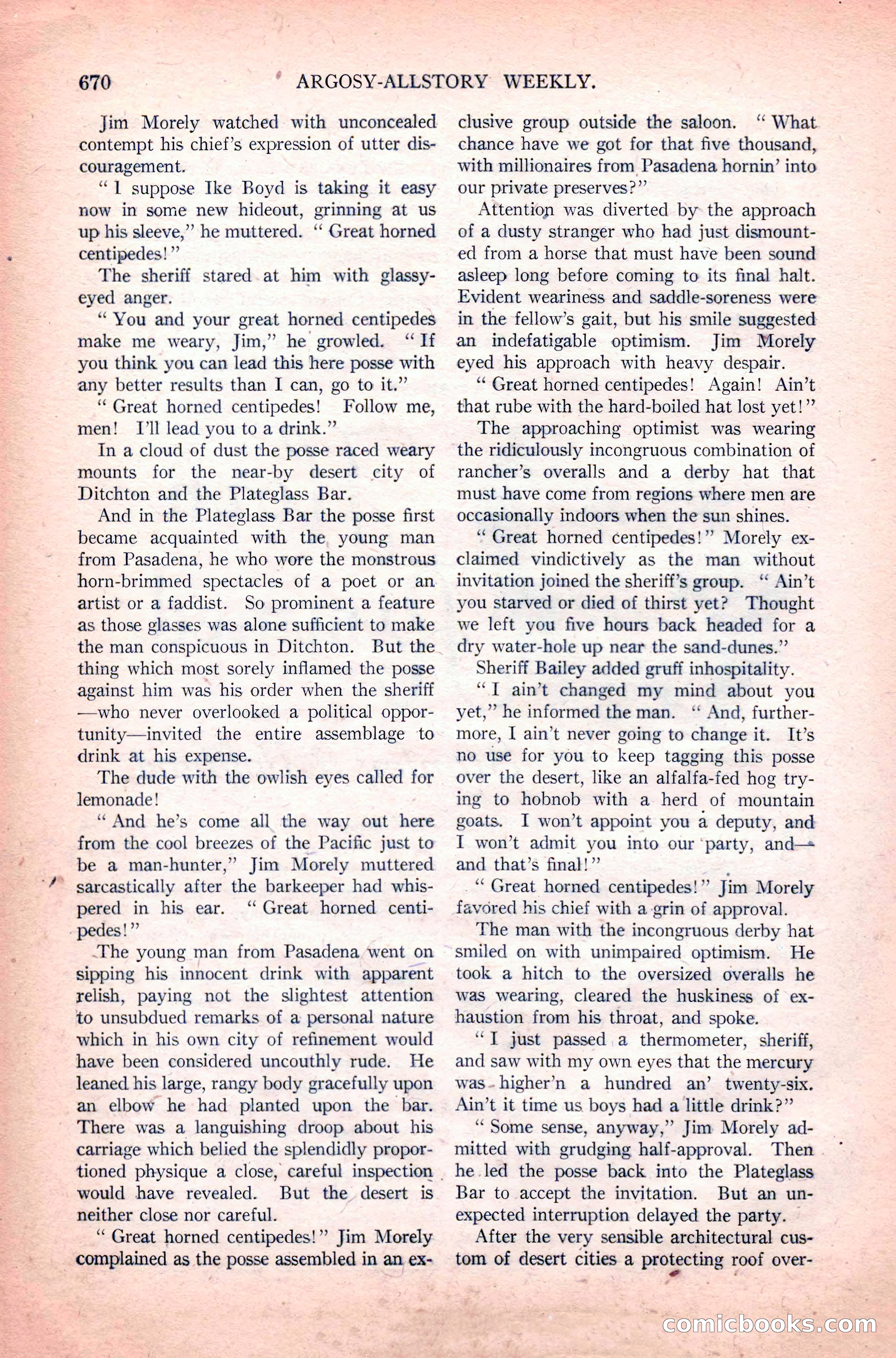 Argosy All-Story Weekly, June 11, 1921 — page 104 of 156