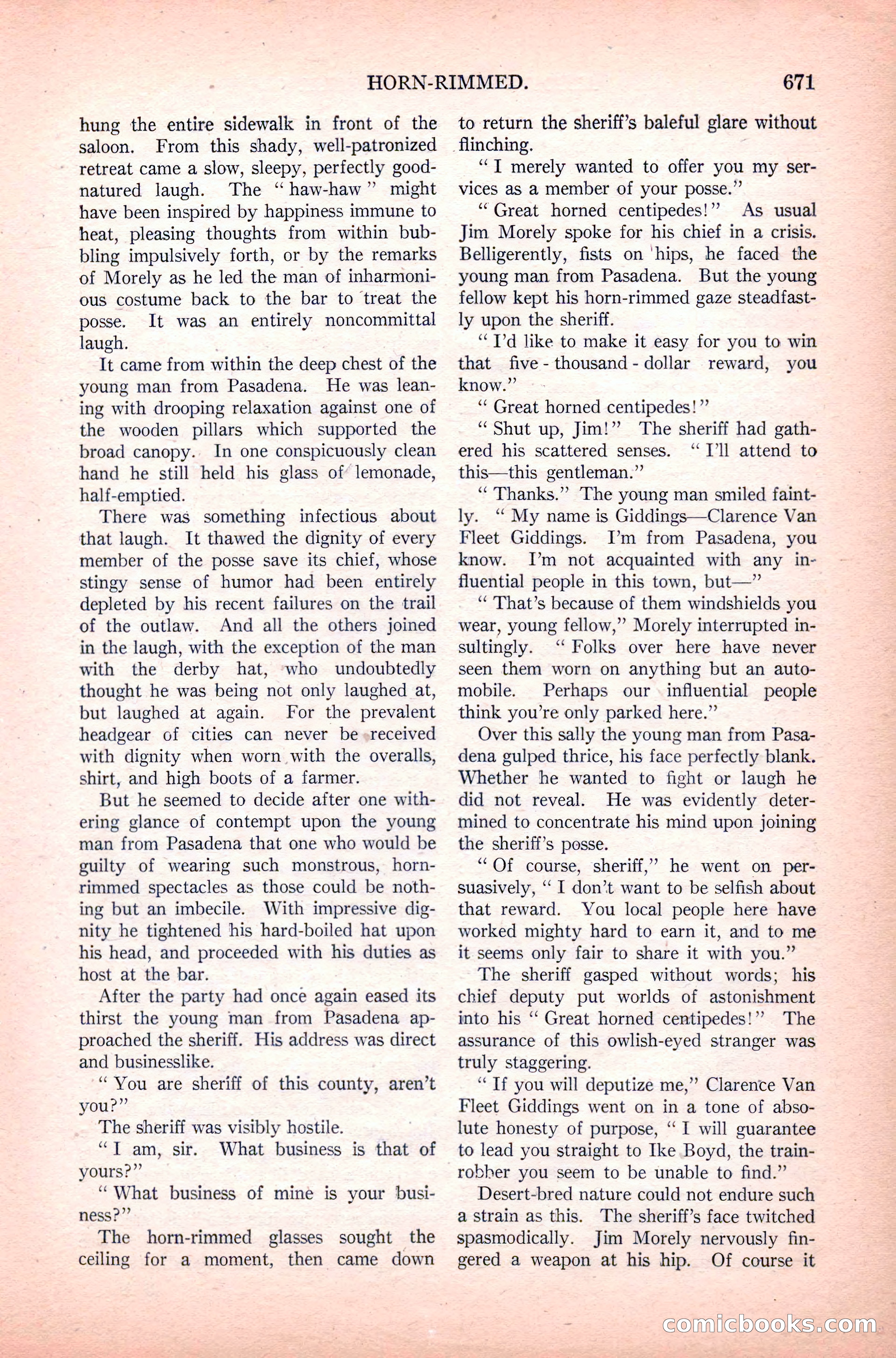 Argosy All-Story Weekly, June 11, 1921 — page 105 of 156