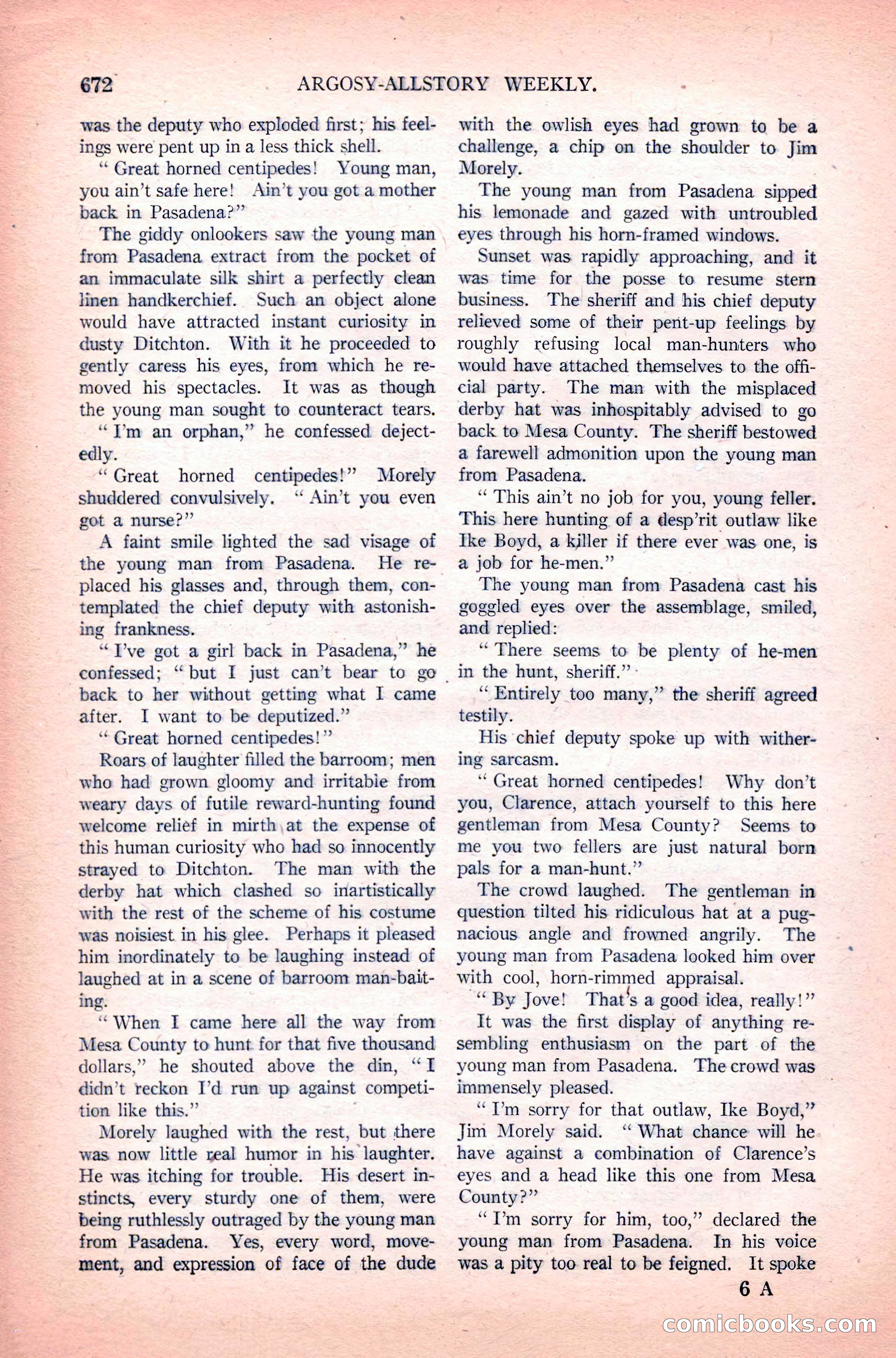 Argosy All-Story Weekly, June 11, 1921 — page 106 of 156