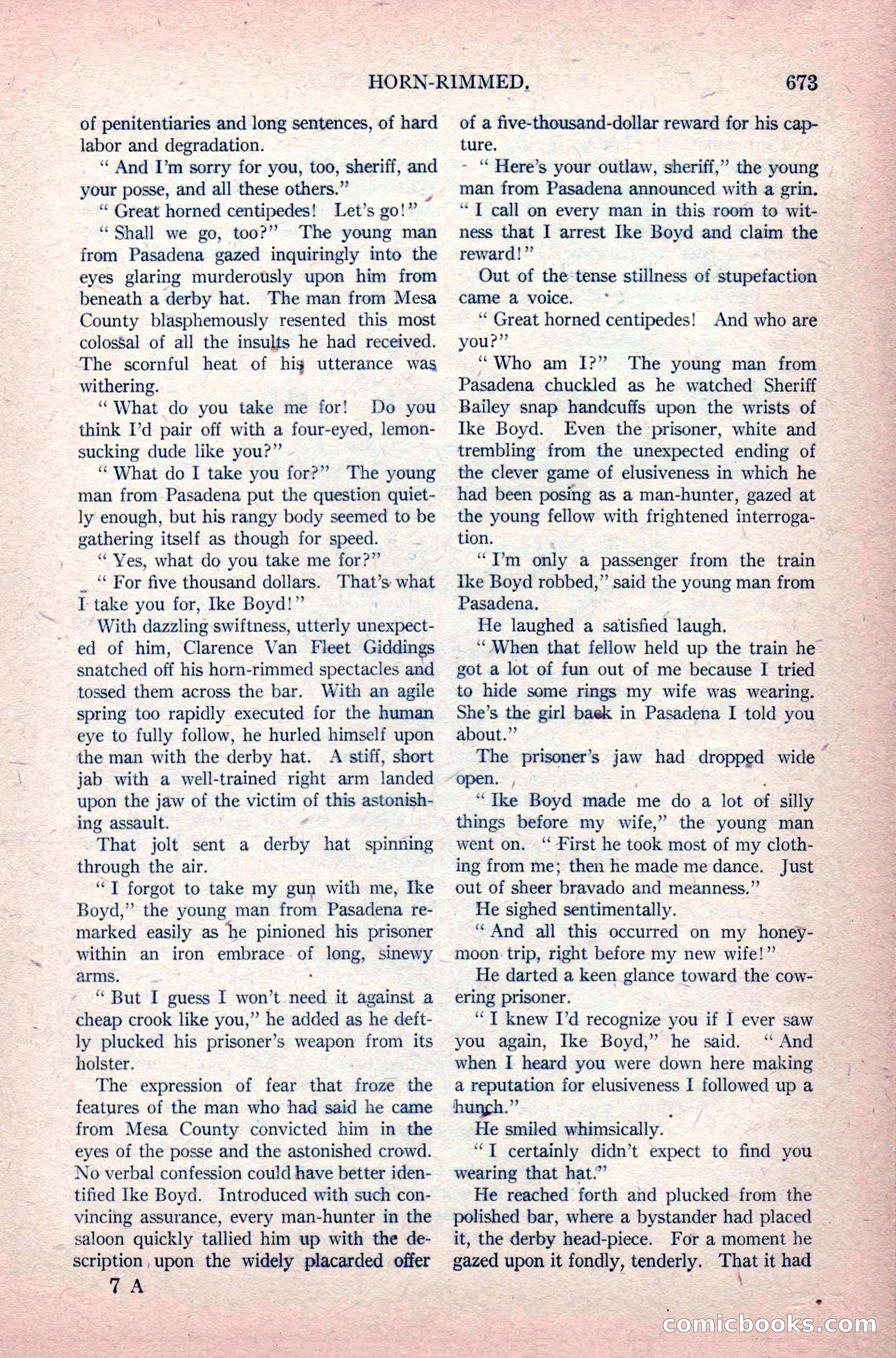 Argosy All-Story Weekly, June 11, 1921 — page 107 of 156