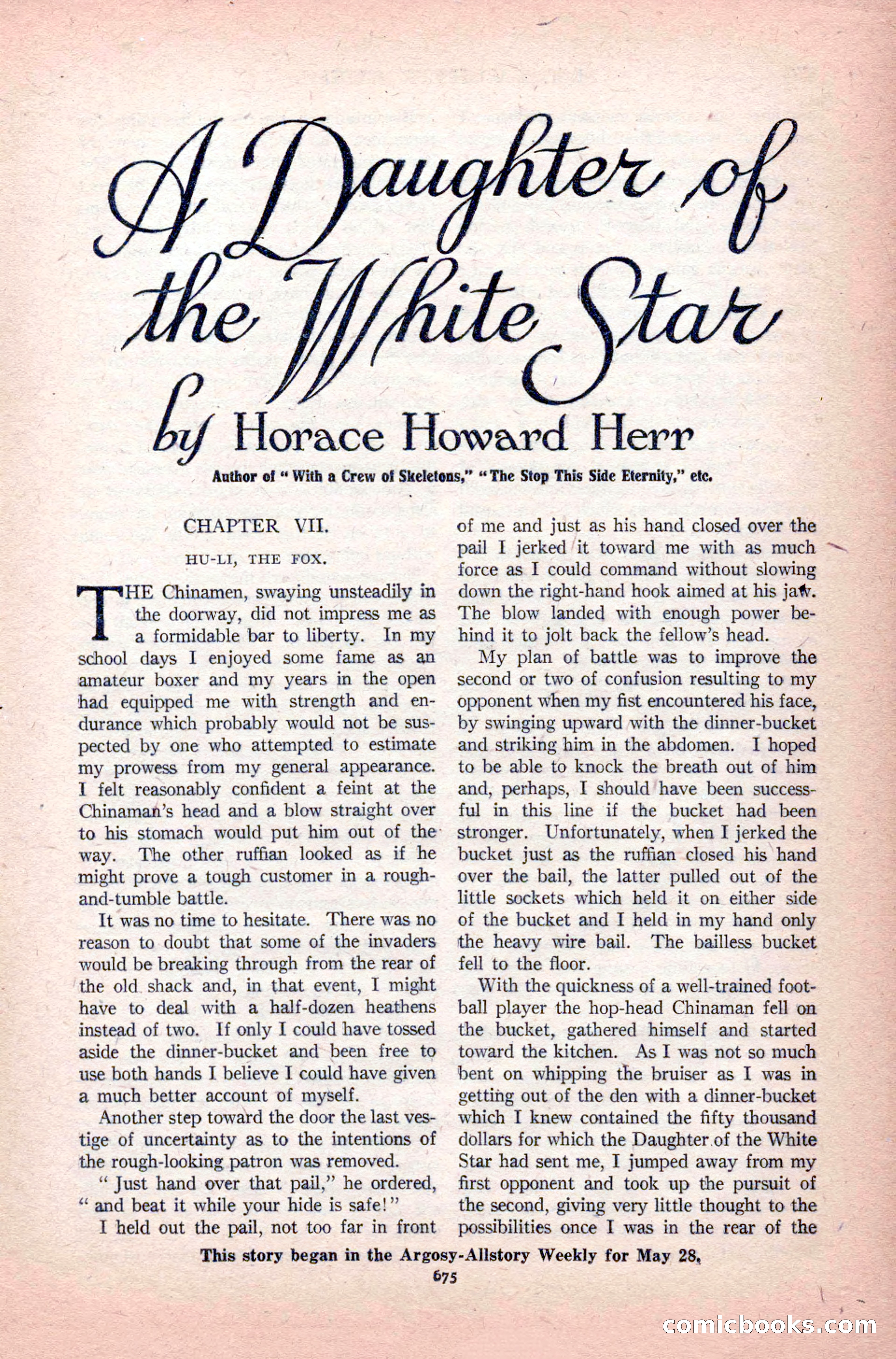 Argosy All-Story Weekly, June 11, 1921 — page 109 of 156