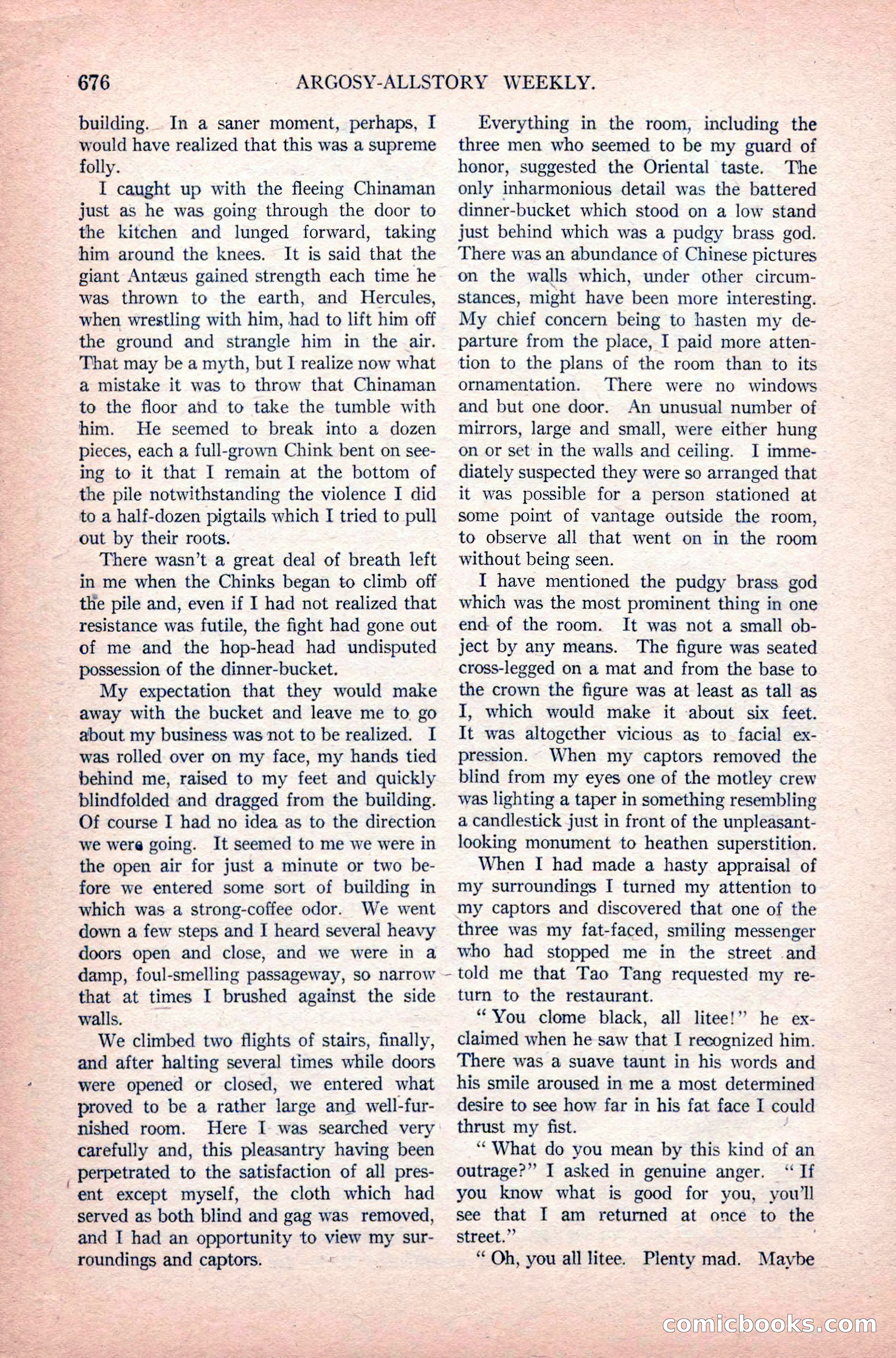 Argosy All-Story Weekly, June 11, 1921 — page 110 of 156