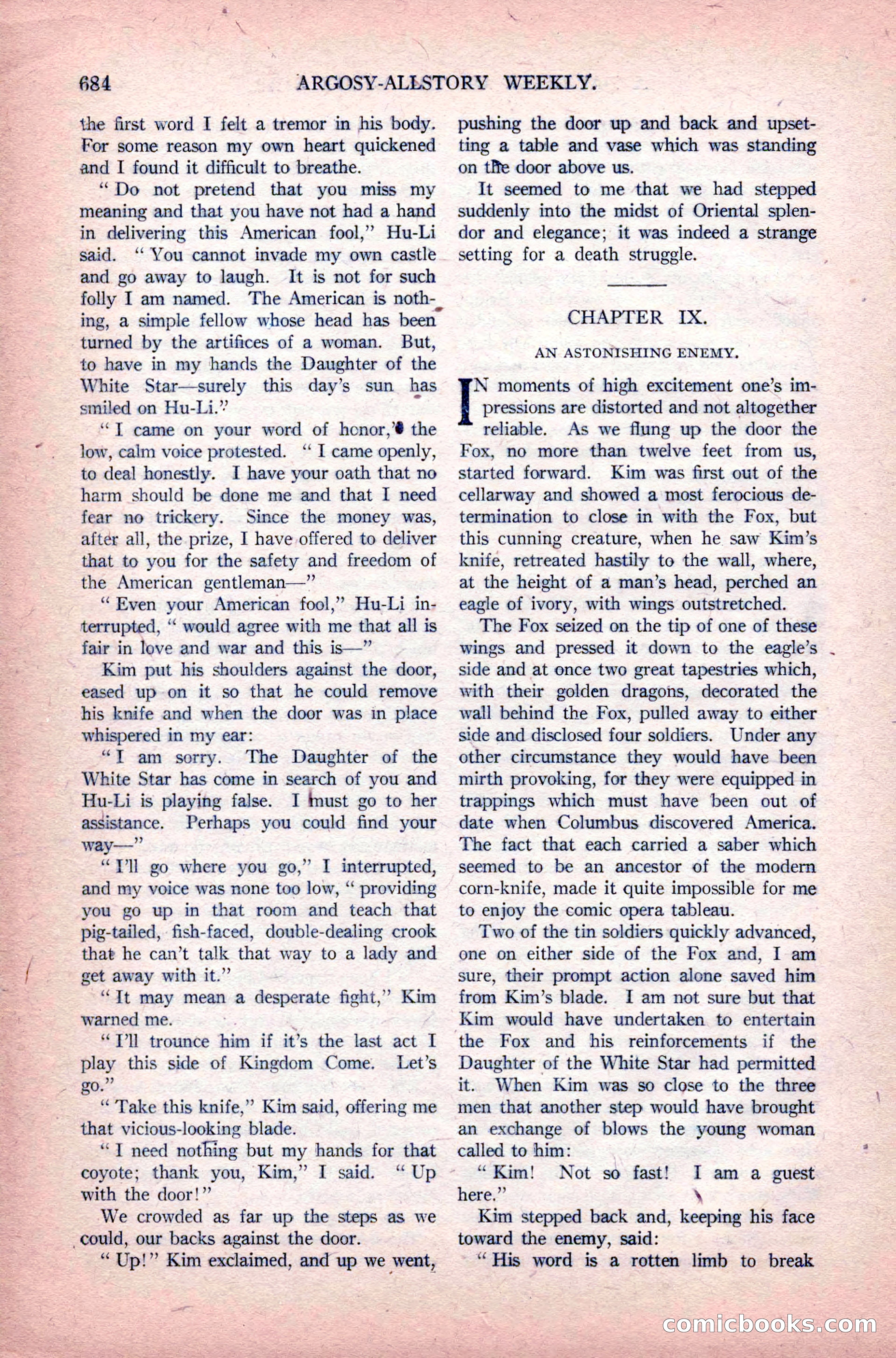 Argosy All-Story Weekly, June 11, 1921 — page 118 of 156