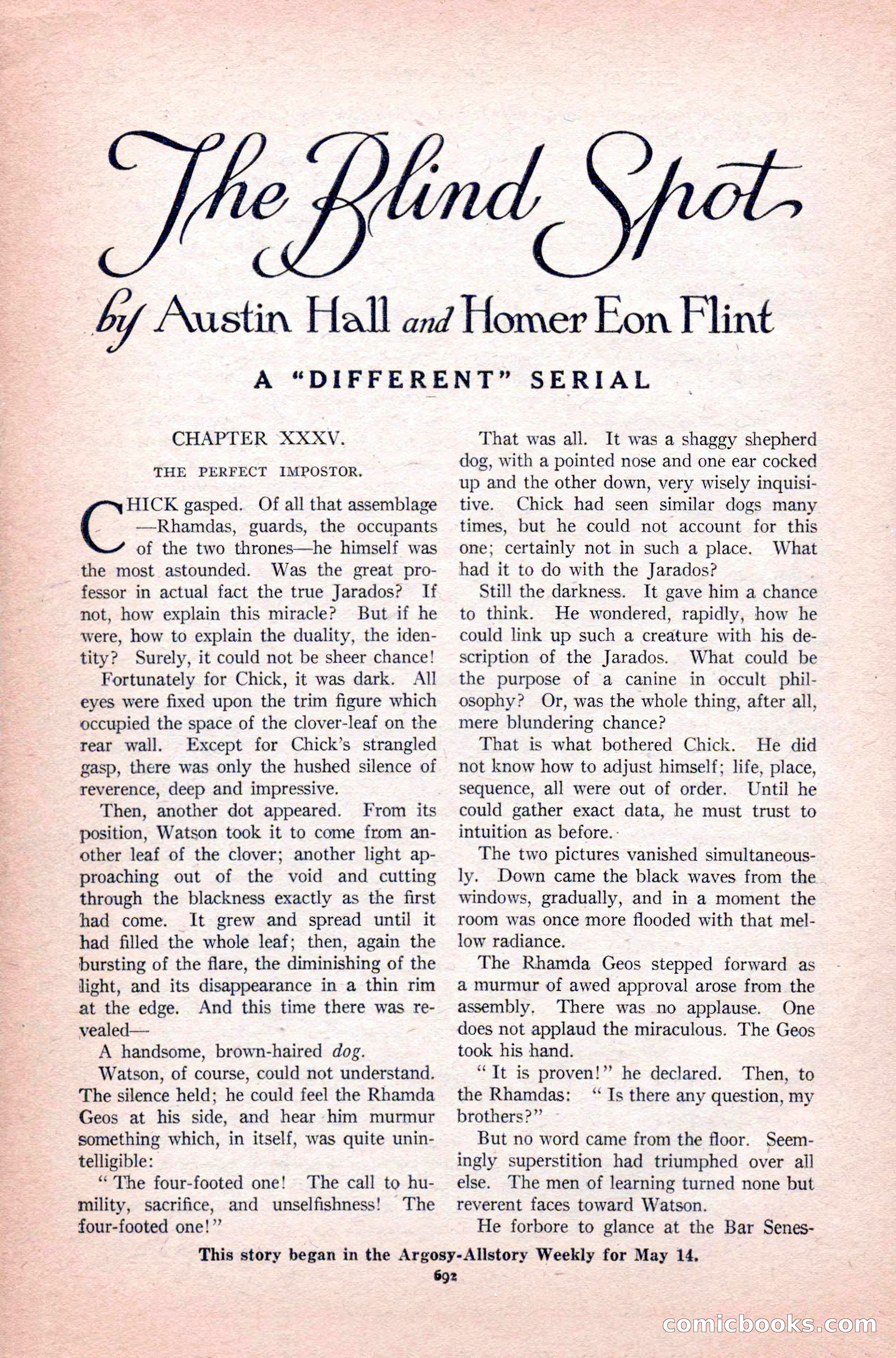 Argosy All-Story Weekly, June 11, 1921 — page 126 of 156