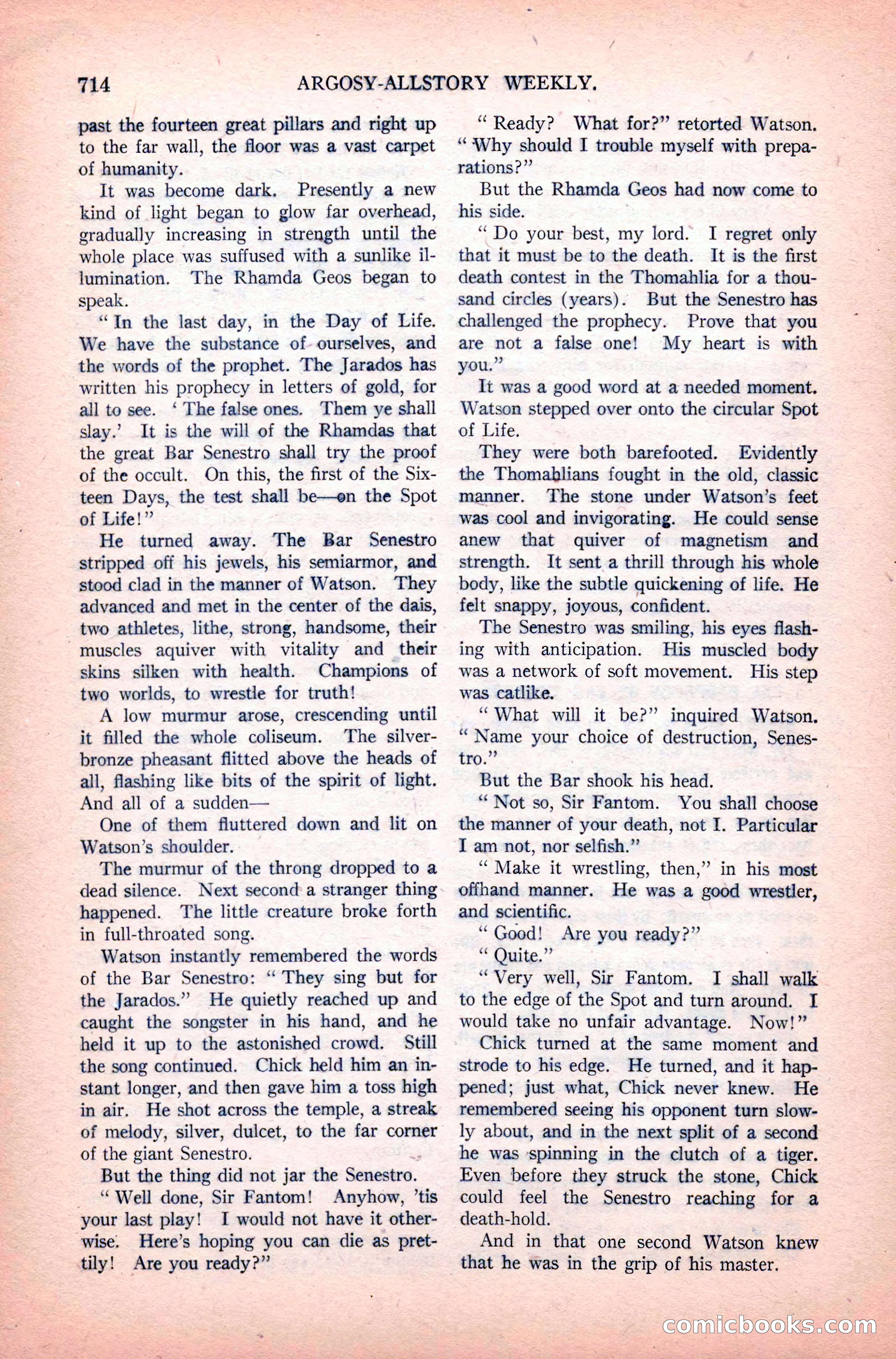 Argosy All-Story Weekly, June 11, 1921 — page 148 of 156