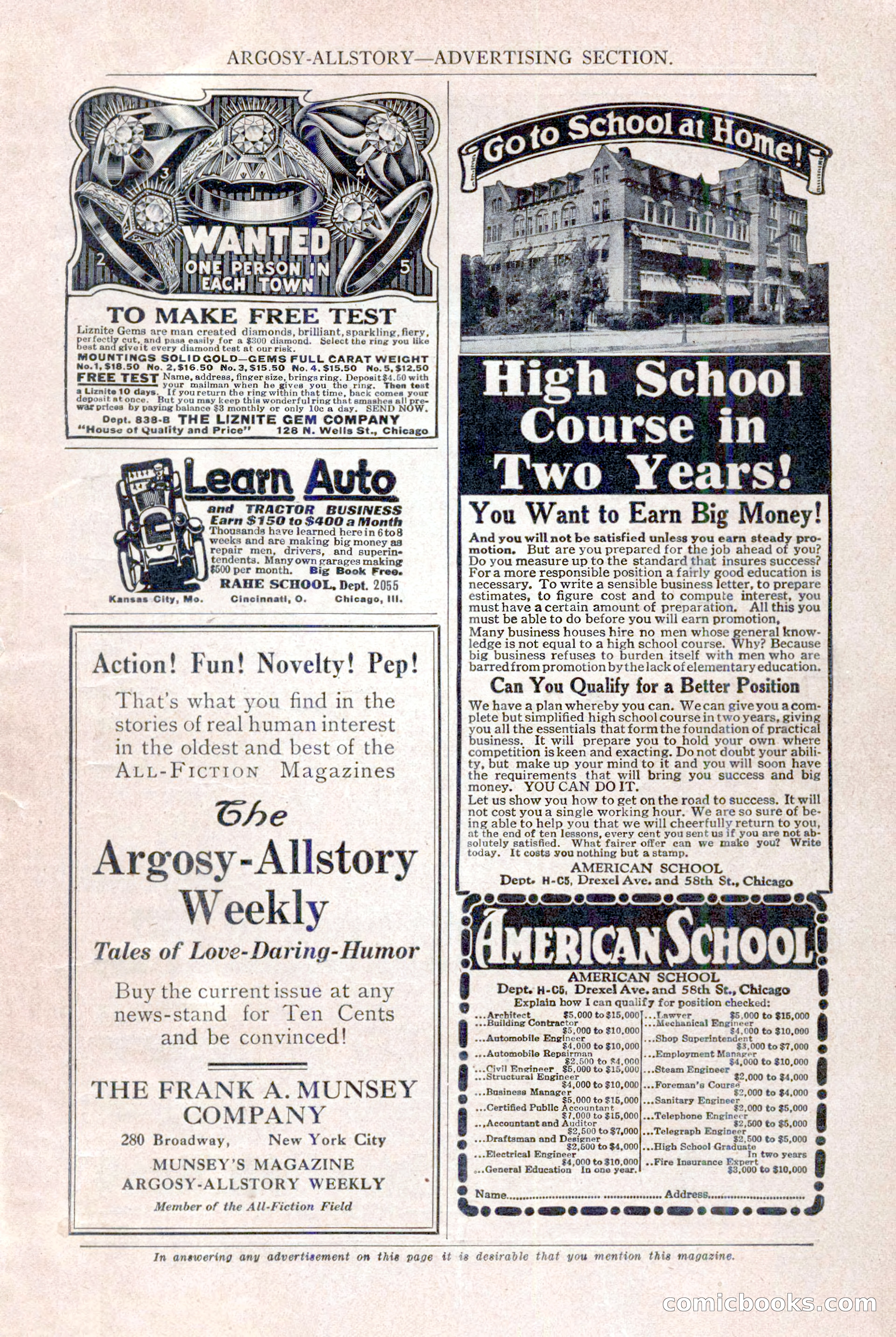 Argosy All-Story Weekly, August 20, 1921 — page 9 of 160