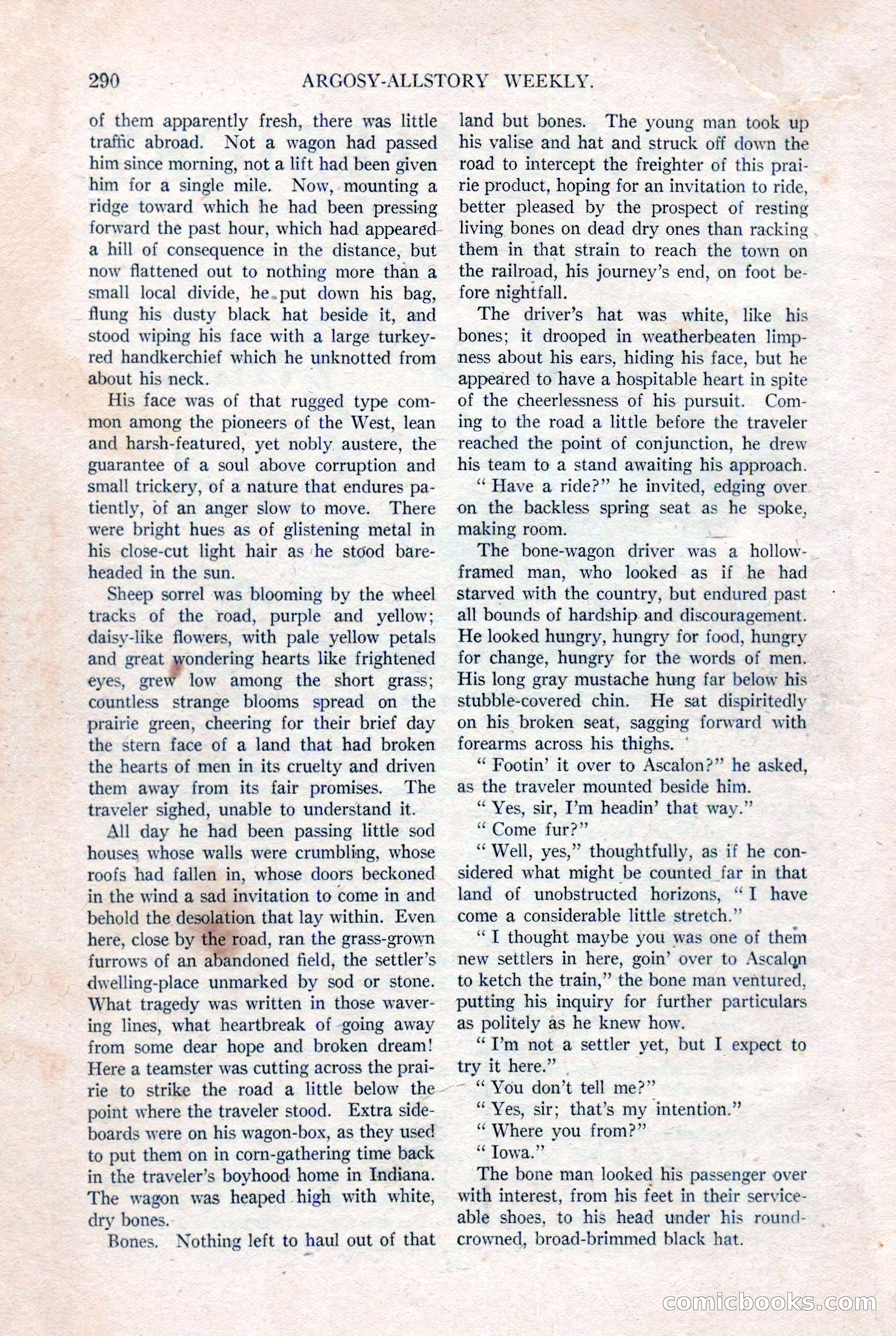 Argosy All-Story Weekly, August 20, 1921 — page 12 of 160