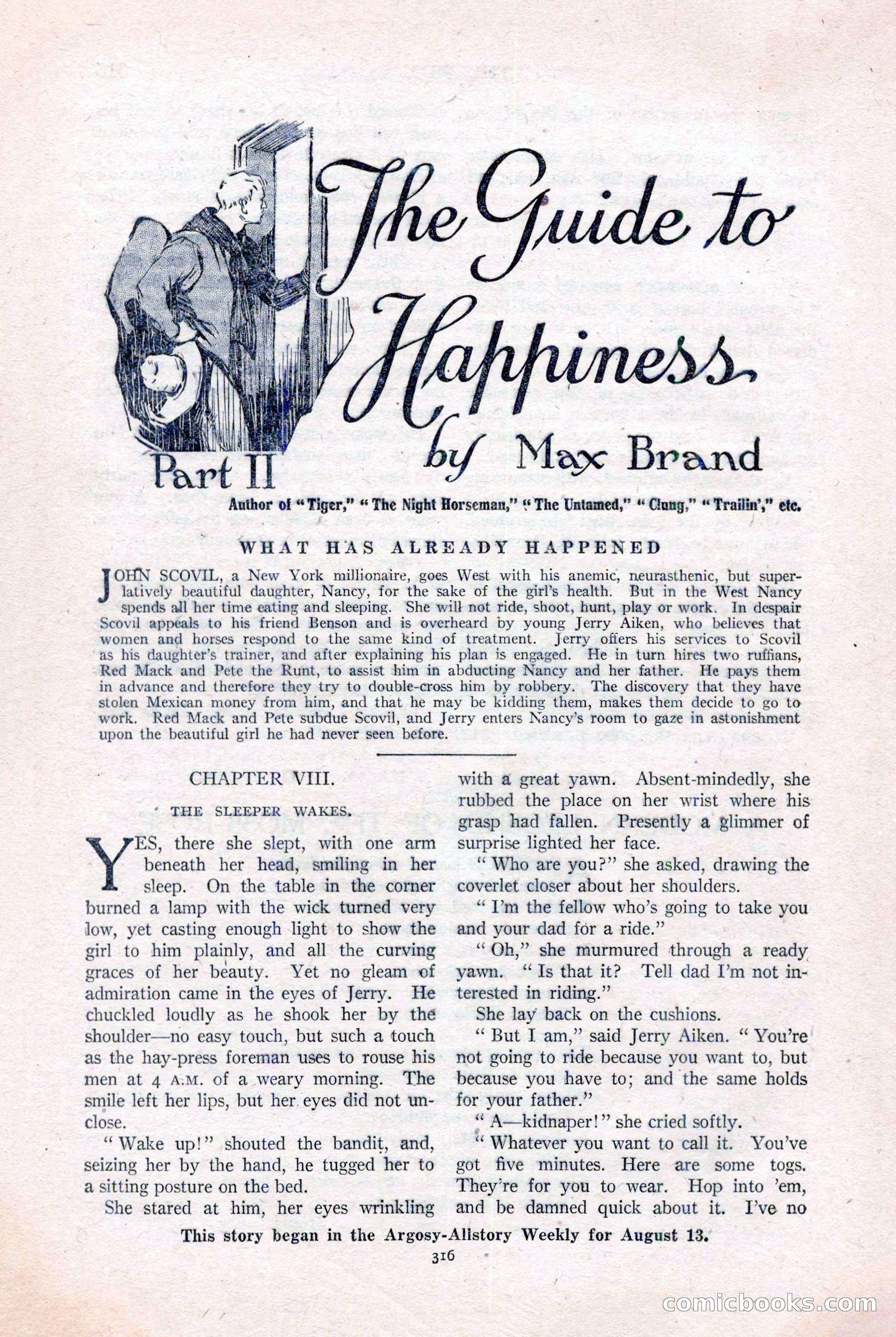 Argosy All-Story Weekly, August 20, 1921 — page 38 of 160