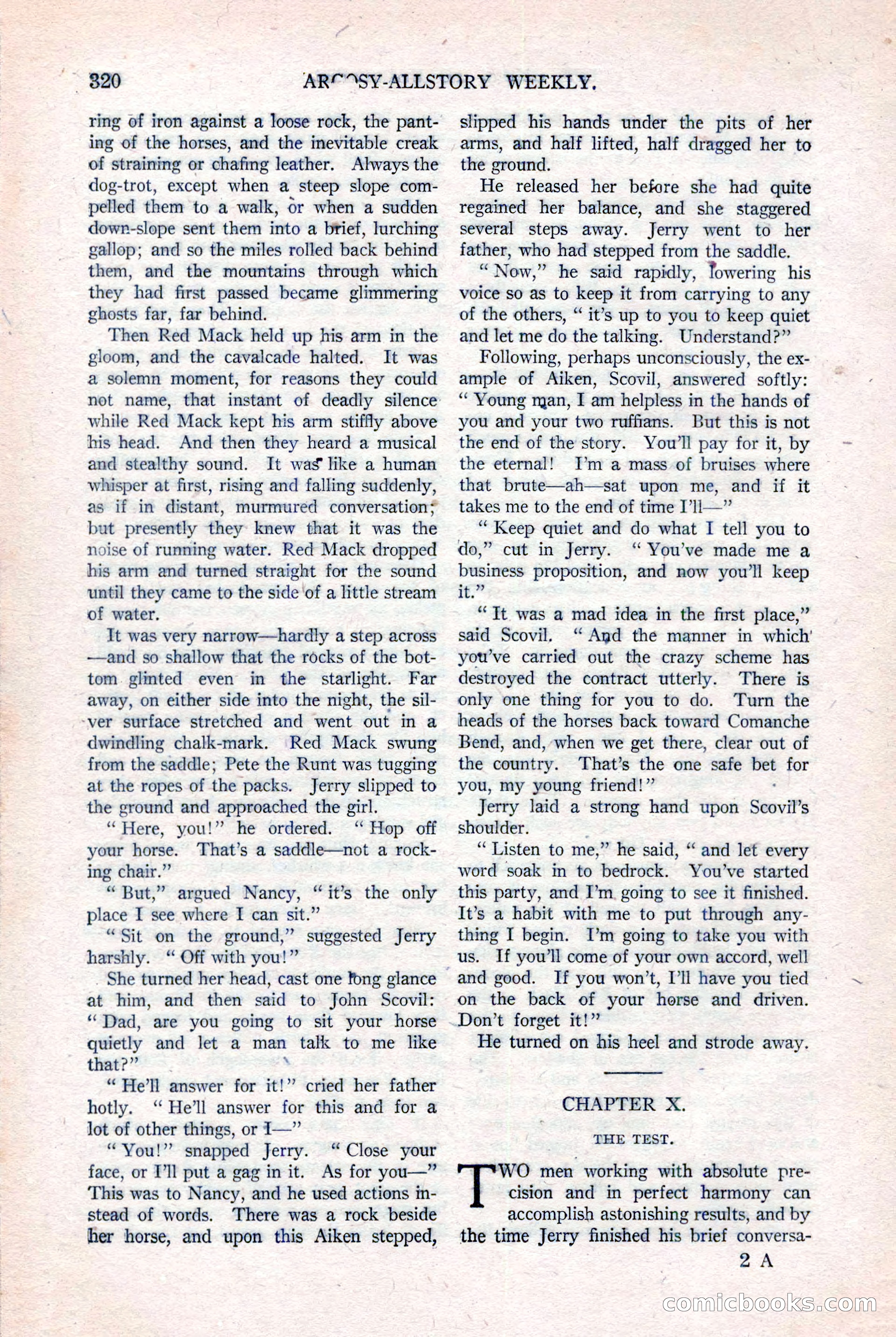 Argosy All-Story Weekly, August 20, 1921 — page 42 of 160