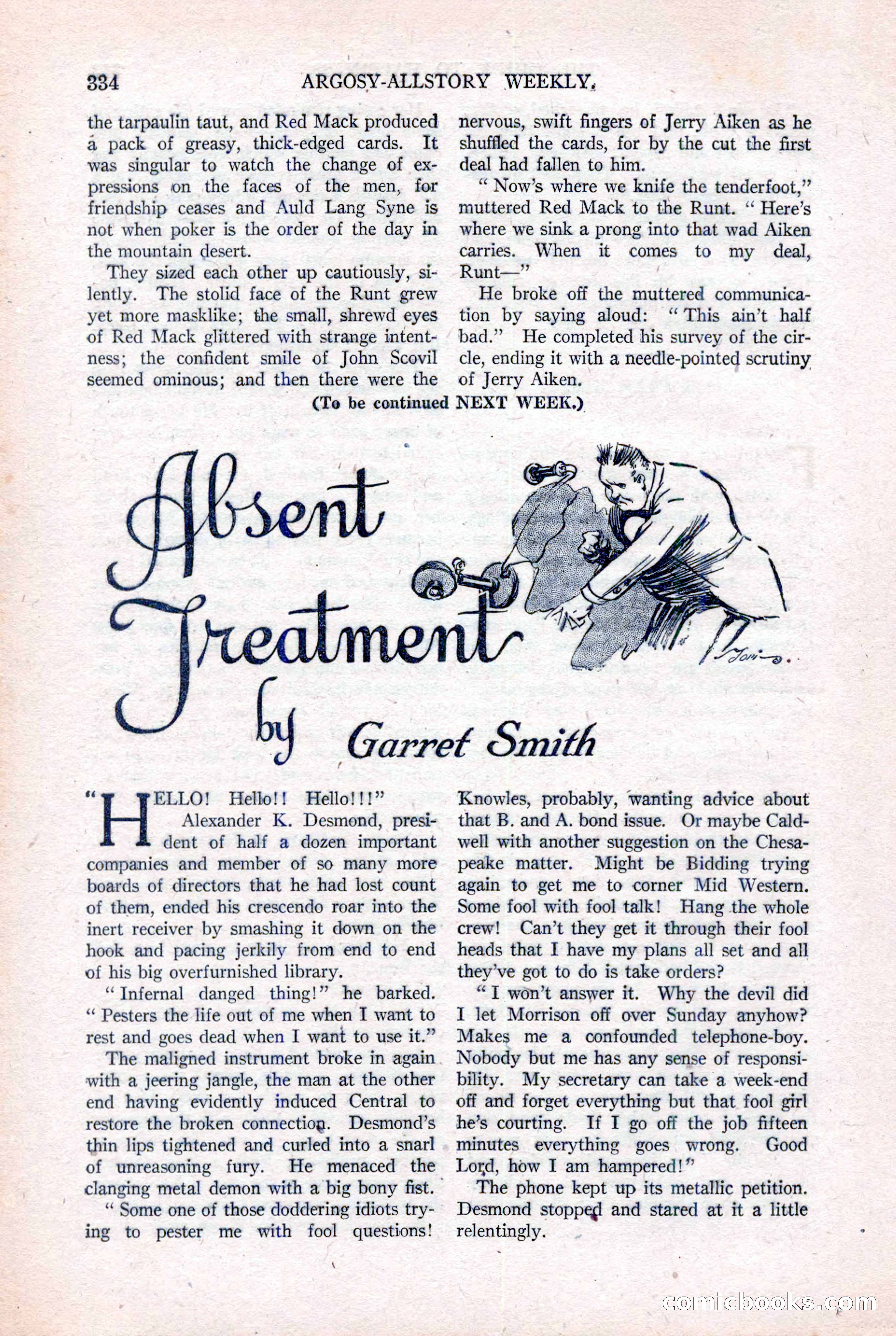 Argosy All-Story Weekly, August 20, 1921 — page 56 of 160