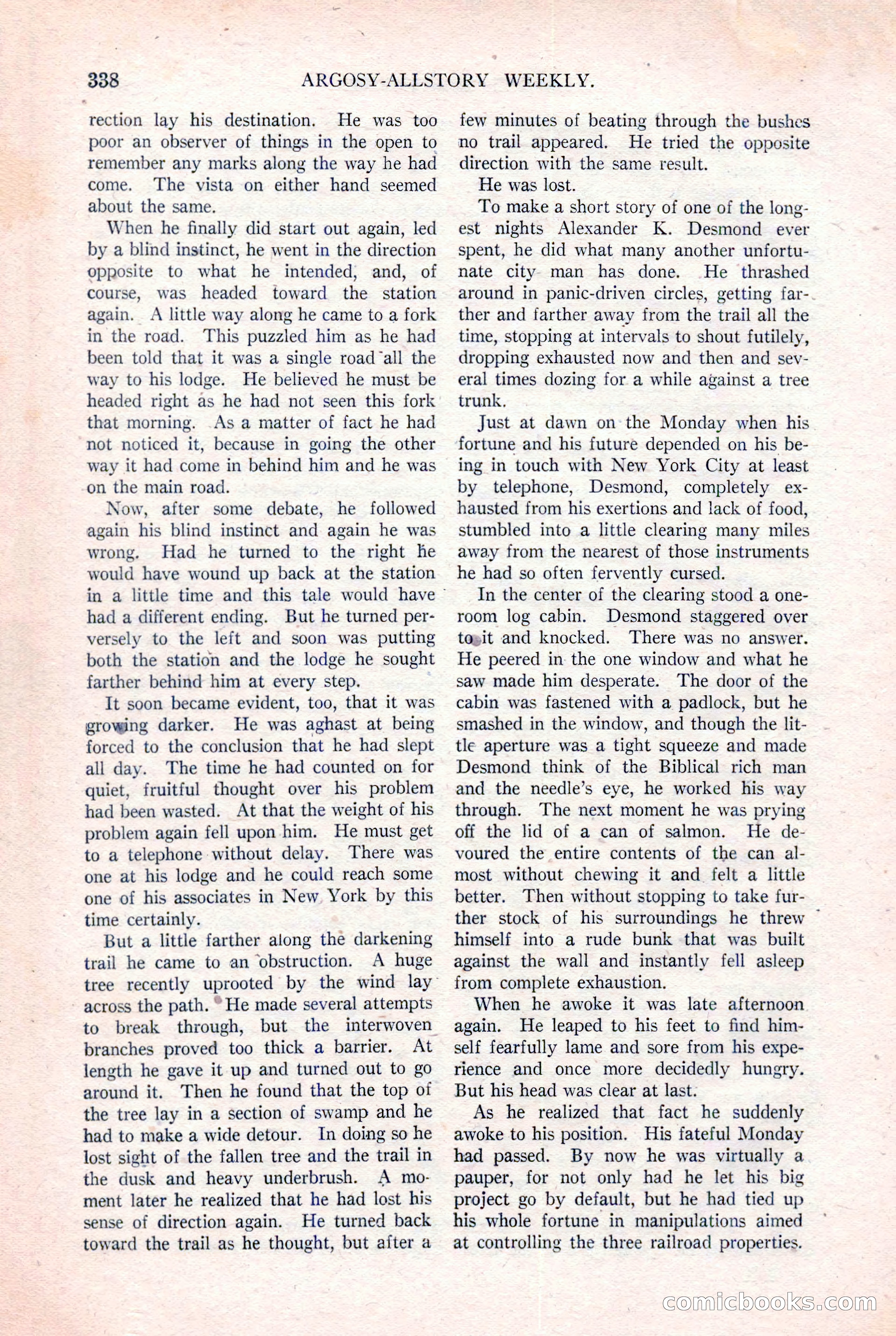Argosy All-Story Weekly, August 20, 1921 — page 60 of 160