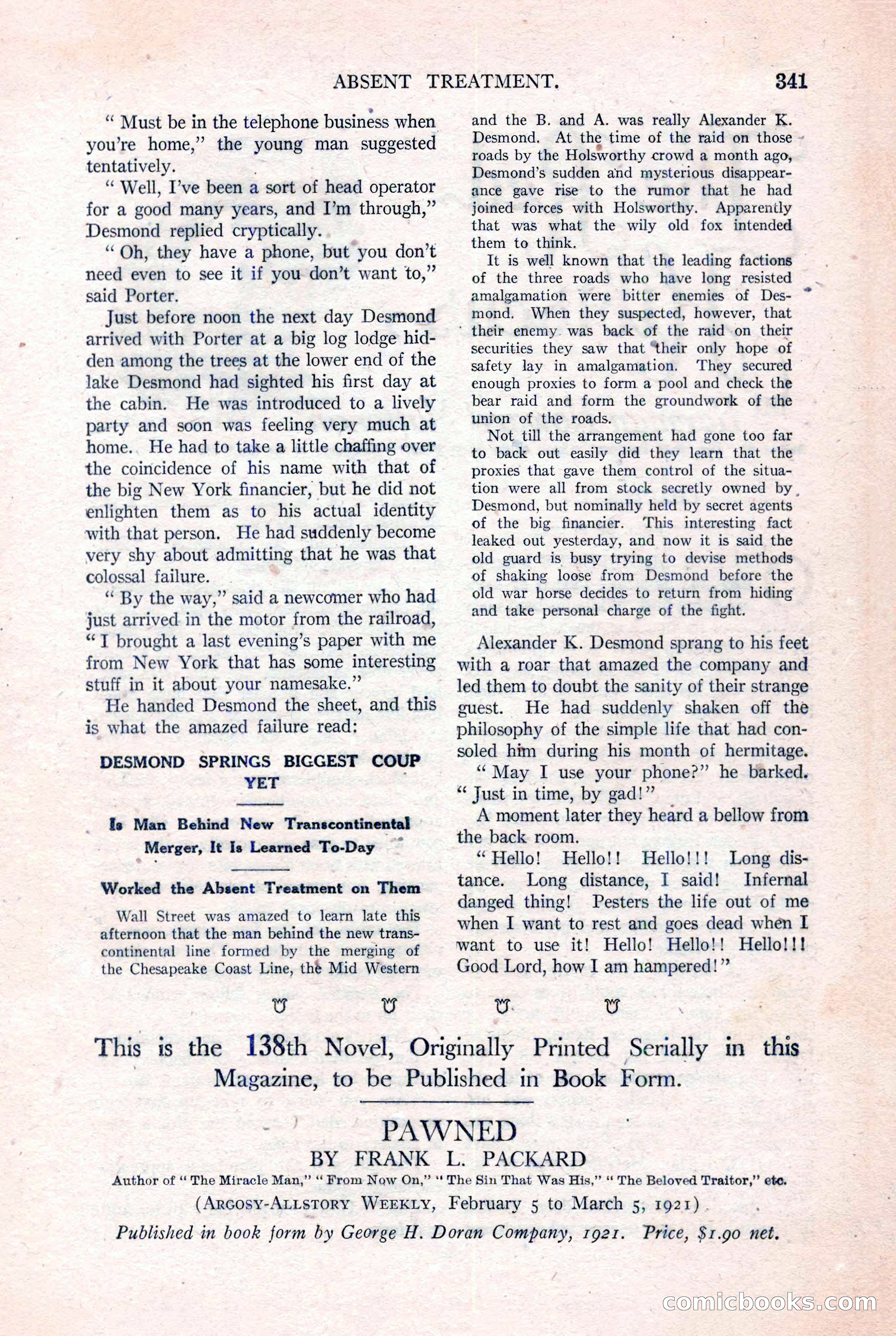 Argosy All-Story Weekly, August 20, 1921 — page 63 of 160