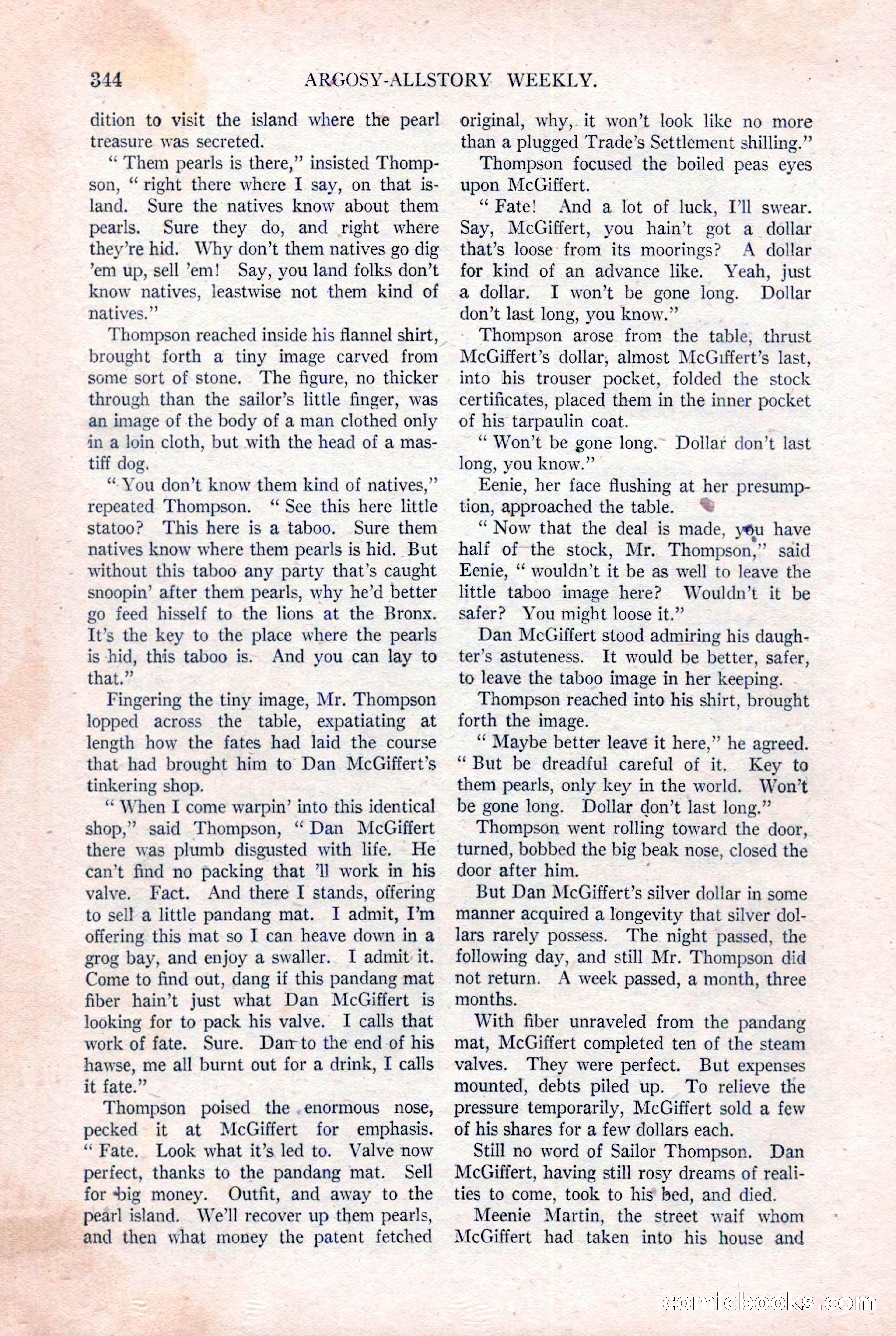Argosy All-Story Weekly, August 20, 1921 — page 66 of 160